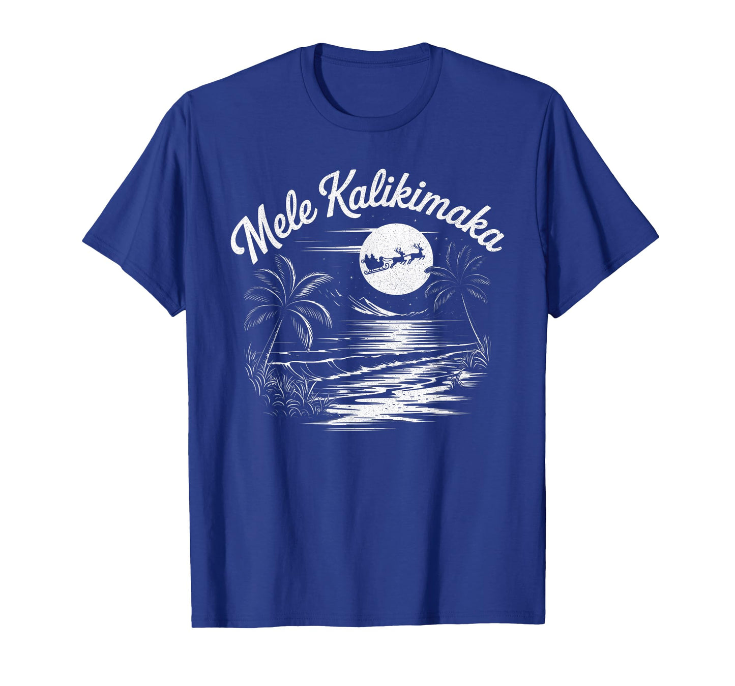 Mele Kalikimaka Christmas Hawaii Beach Hawaiian Santa Surf T-Shirt