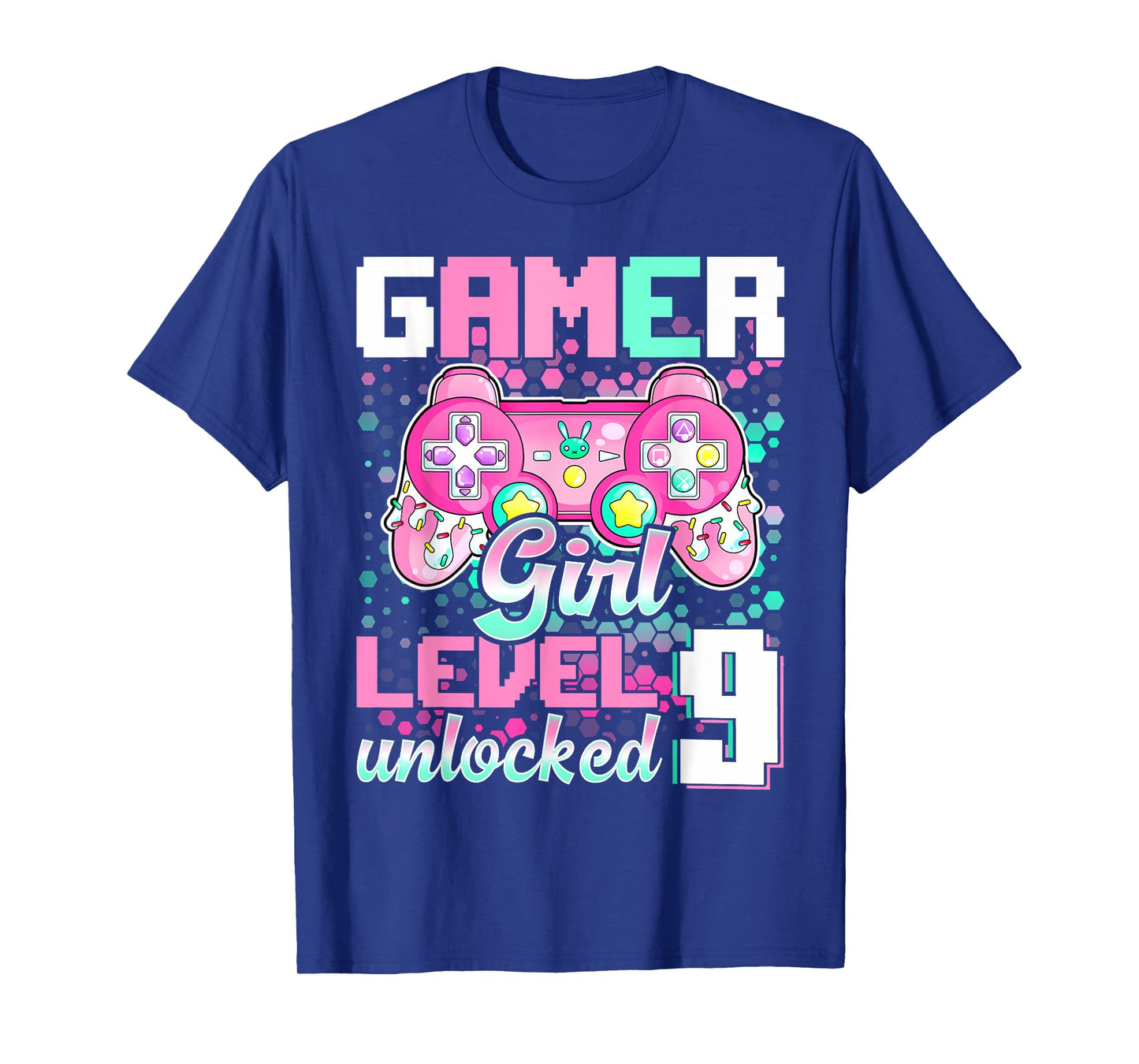 9th Birthday Gift Gamer Girl Level 9 Unlocked Video Game T-Shirt