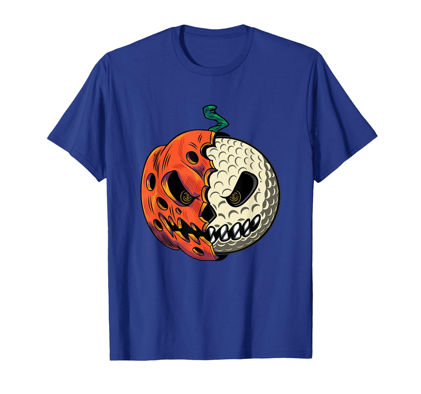 Golf Ball Costume - Pumpkin Skull Halloween Golf Player T-Shirt
