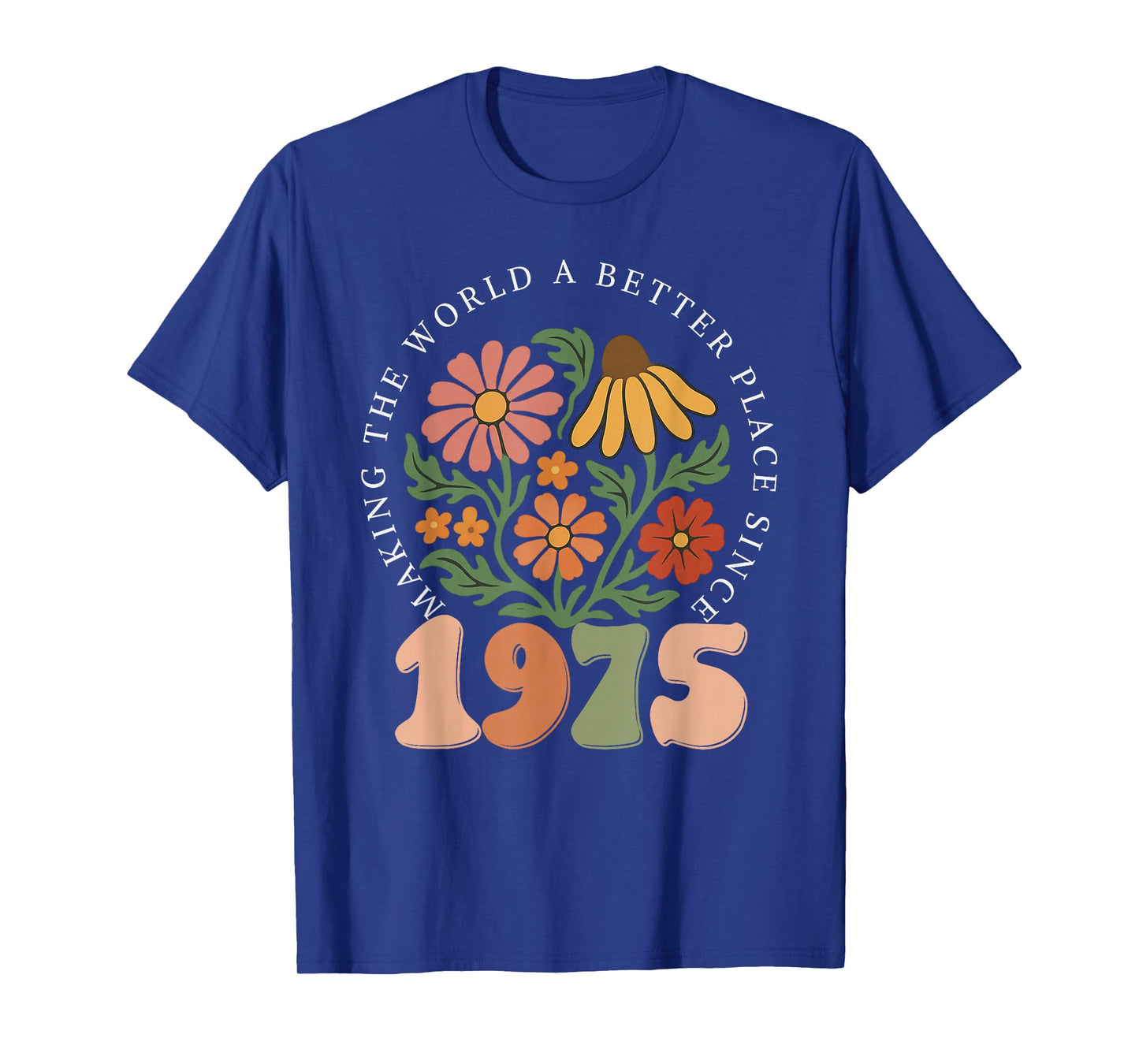 50 Years Old Vintage 1975 50th Birthday Tee Wildflower Women T-Shirt
