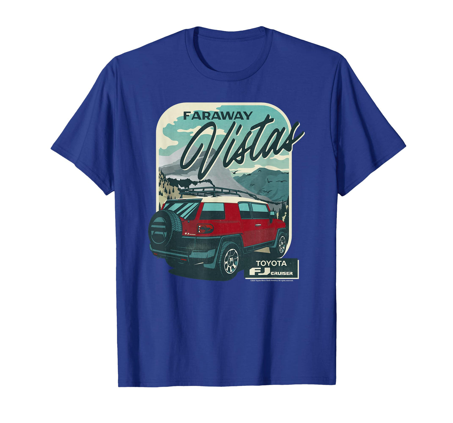 Toyota Iconic FJ Cruiser Faraway Vistas Vintage Big Poster T-Shirt