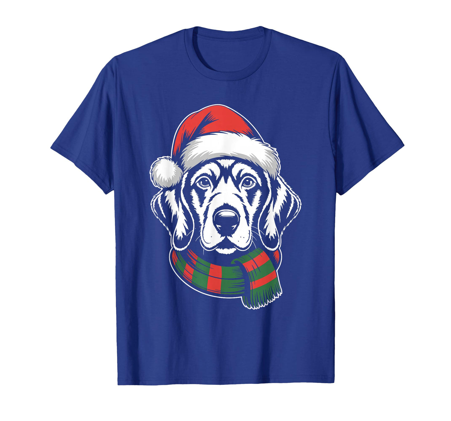 Vizsla Dog Xmas Santa Hat Scarf Christmas Costume T-Shirt