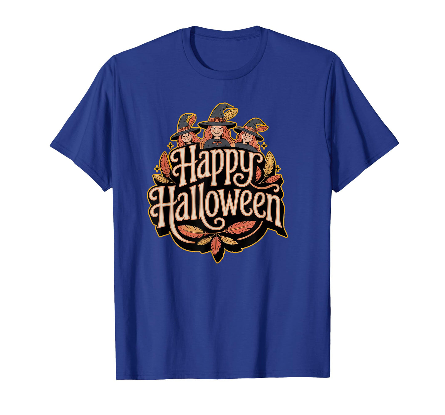 Folk Art Witches Happy Halloween T-Shirt
