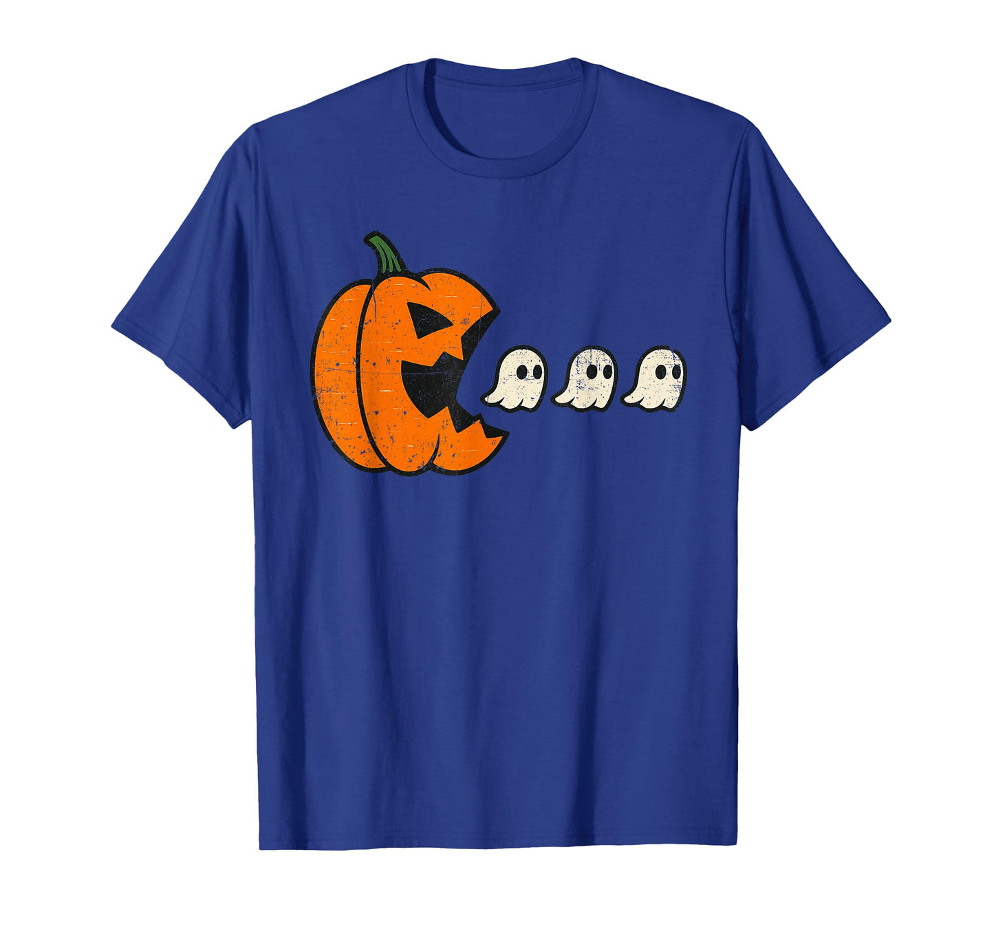 Halloween Gamer Pumpkin Eating Ghost Costume Men Boys Kids T-Shirt