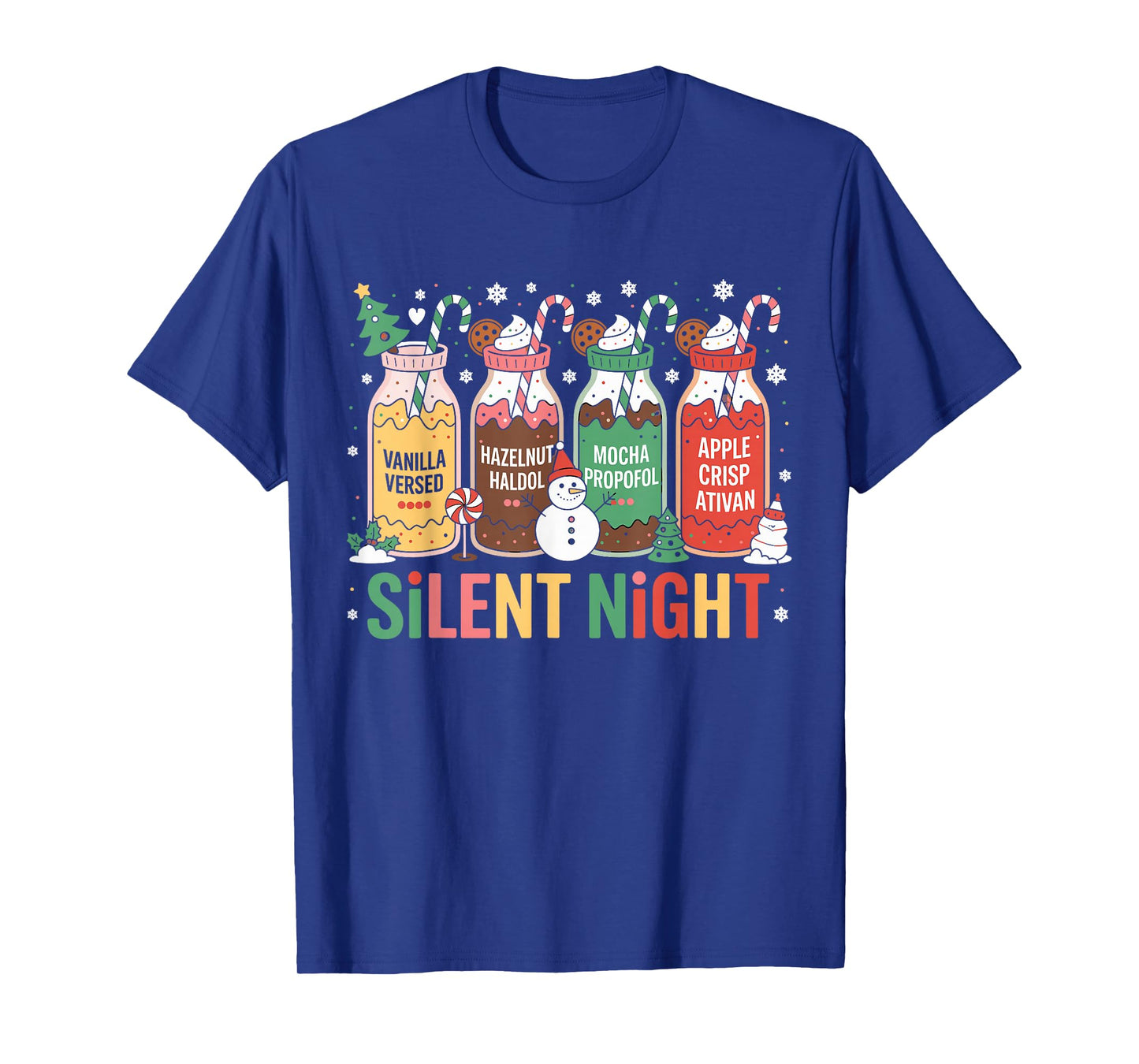 Funny Santa Propofol Silent Night ICU Nurses Merry Christmas T-Shirt