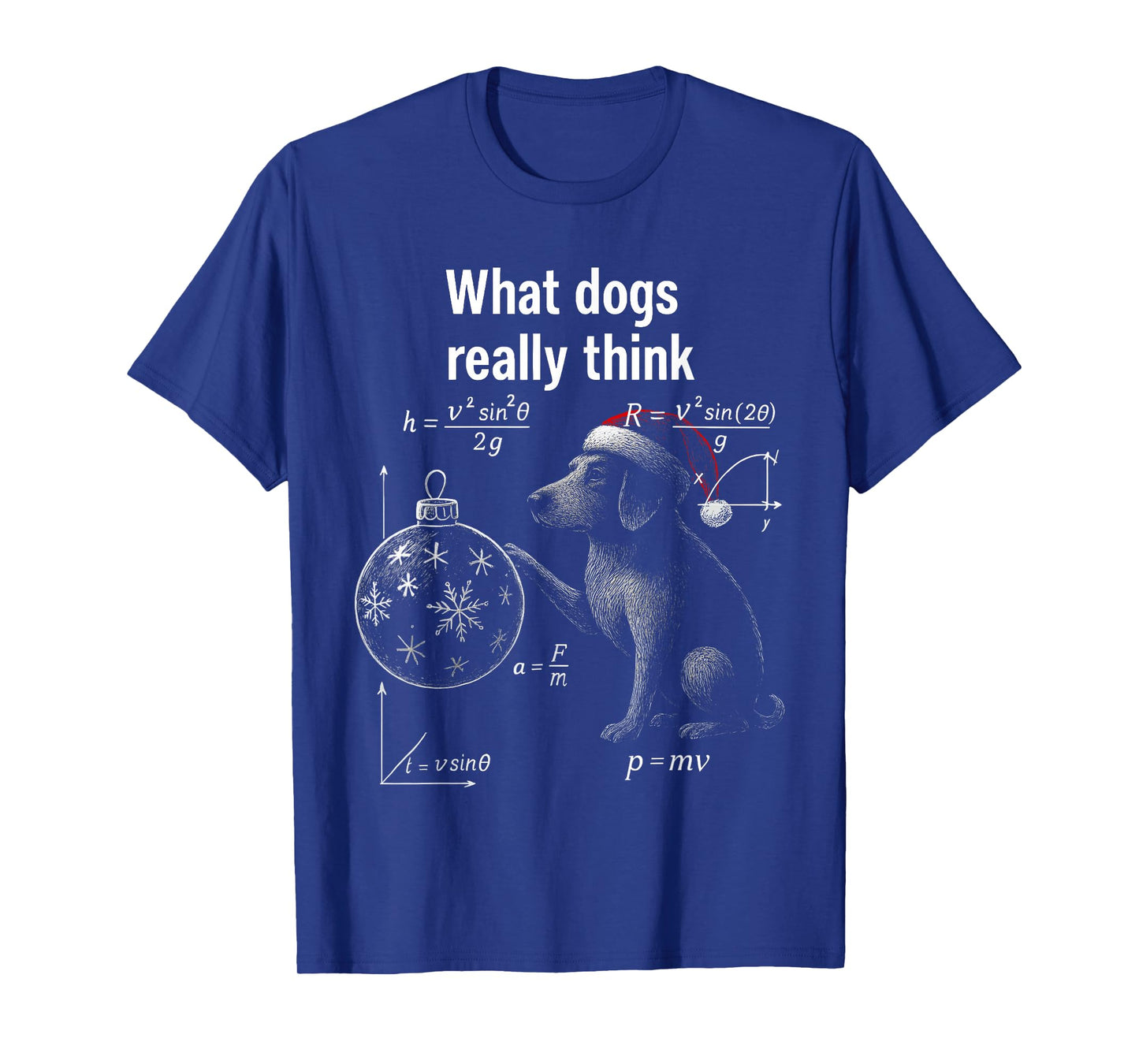Funny Tennessee Dog Physics Science Humor Christmas T-Shirt