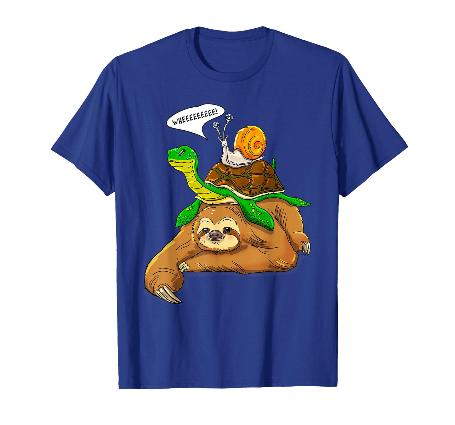 Sloth Turtle Snail Funny Humor Cute Animal Lover T-Shirt