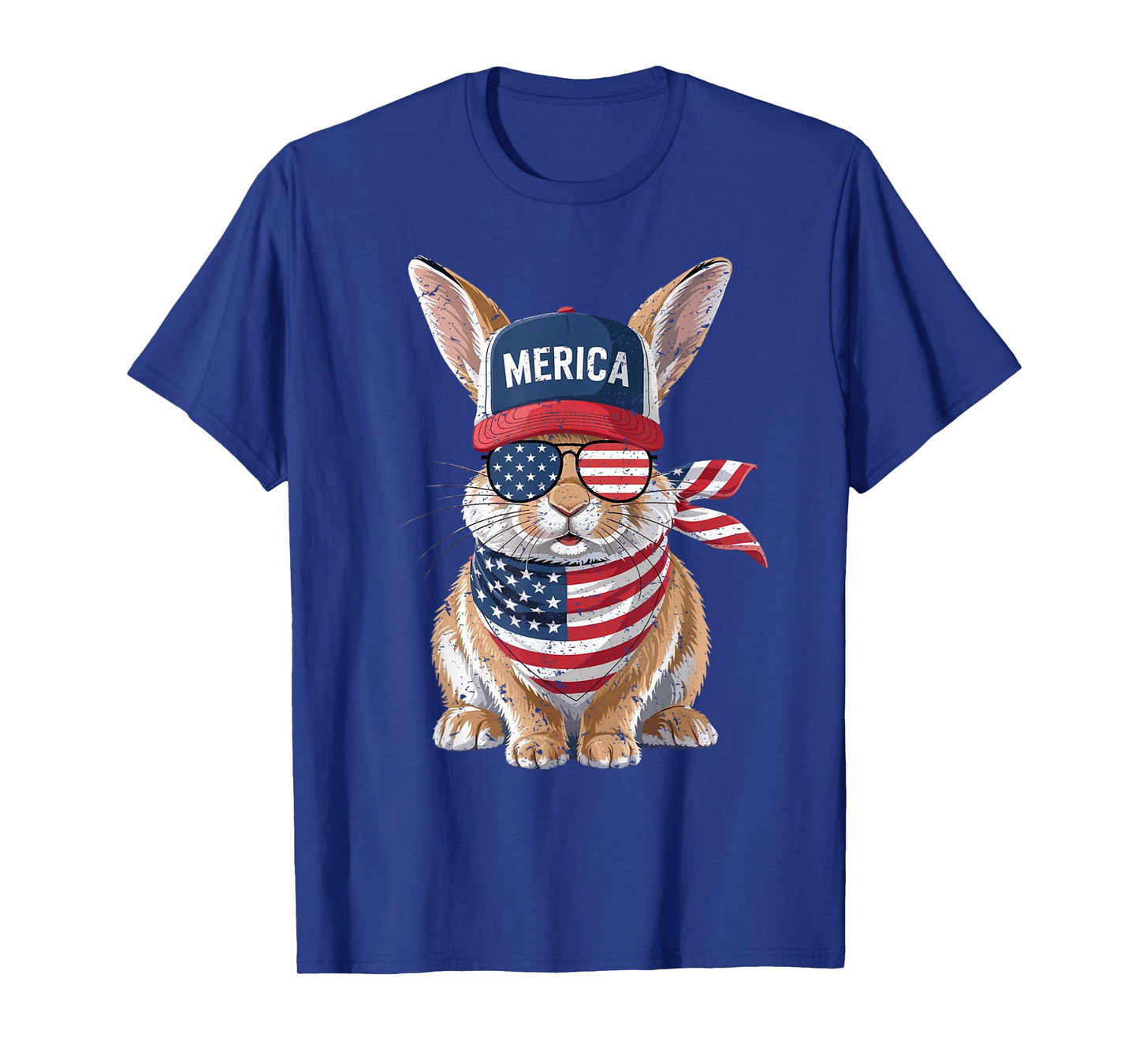 Rabbit 4th of July US American Flag Patriotic Bunny T-Shirt