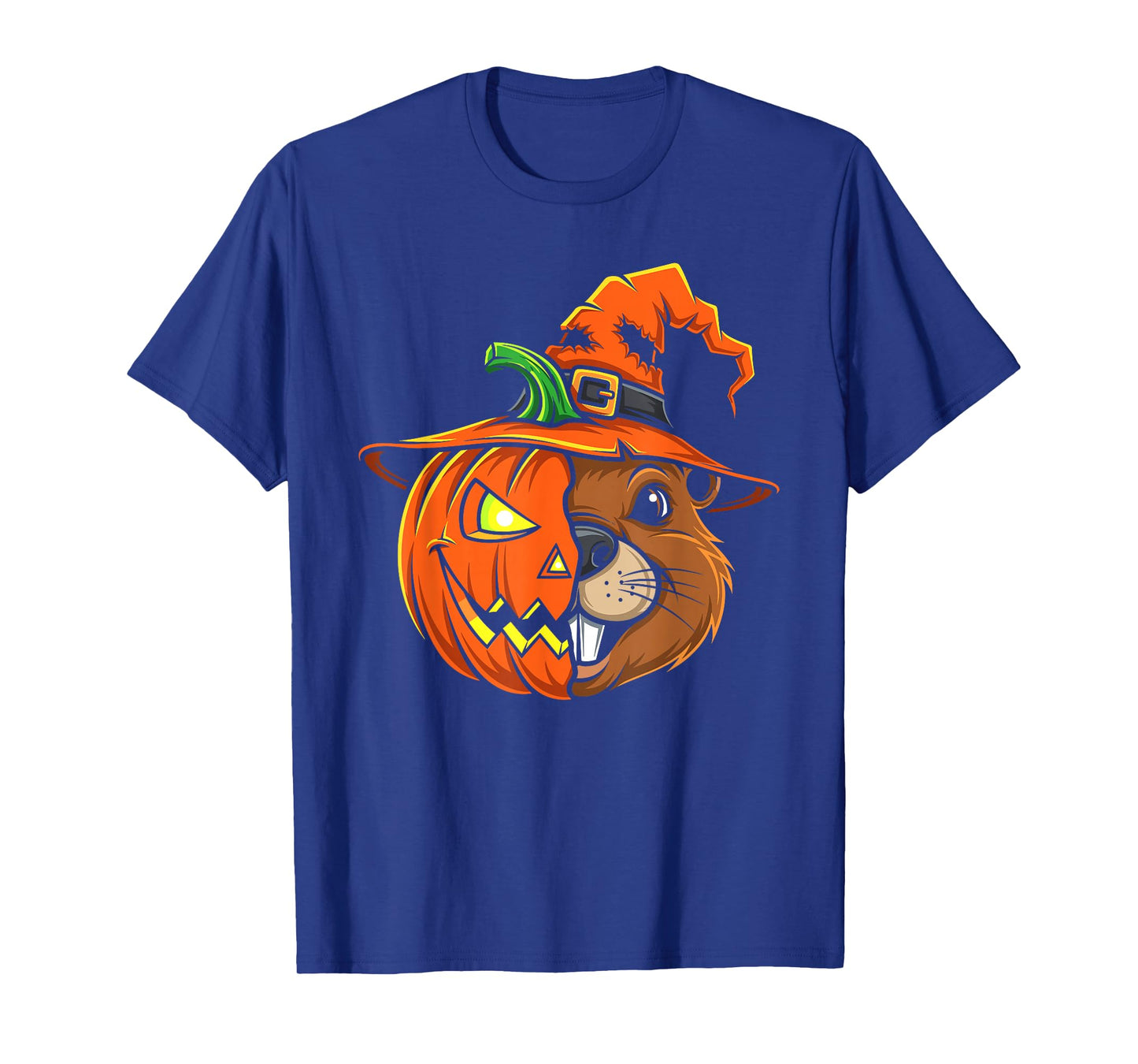 Beaver Pumpkin Jack O Lantern Halloween Kids Mens Womens T-Shirt