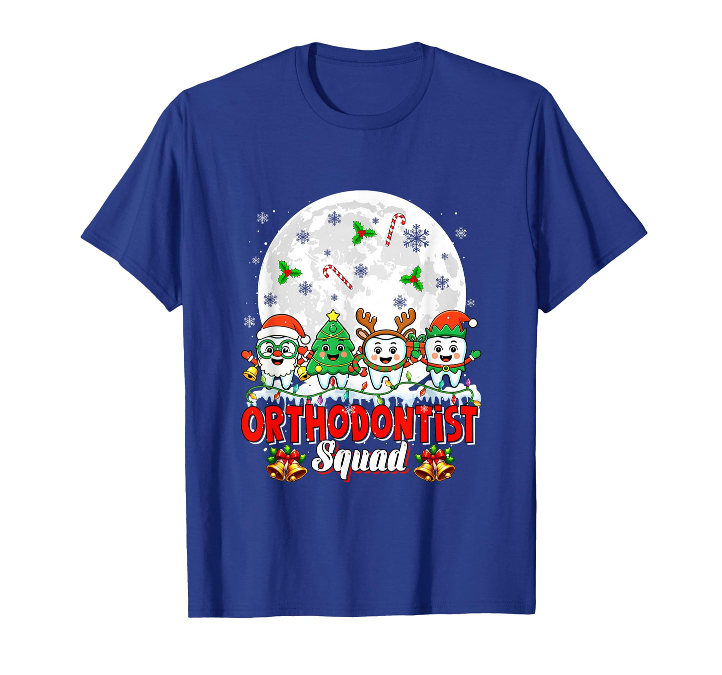 Orthodontist Squad Santa Reindeer Xmas Tree Teeth Dentist T-Shirt