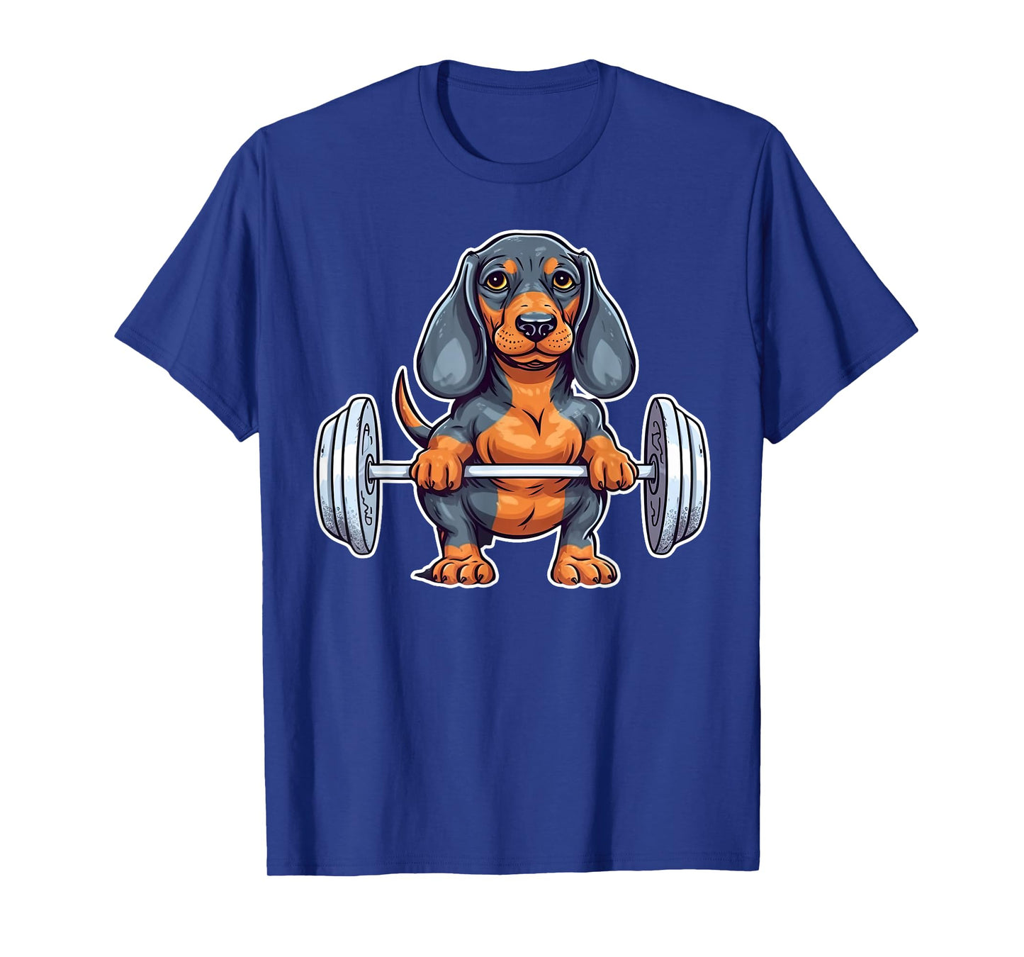 Dachshund Weightlifting Funny Deadlift Men Fitness Gym Gifts T-Shirt