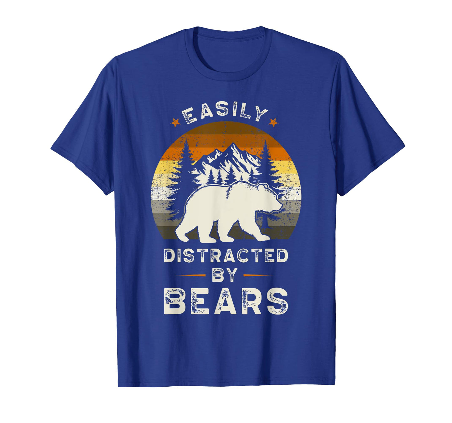 Gay Bear Pride Funny Retro Easily Distracted T-Shirt
