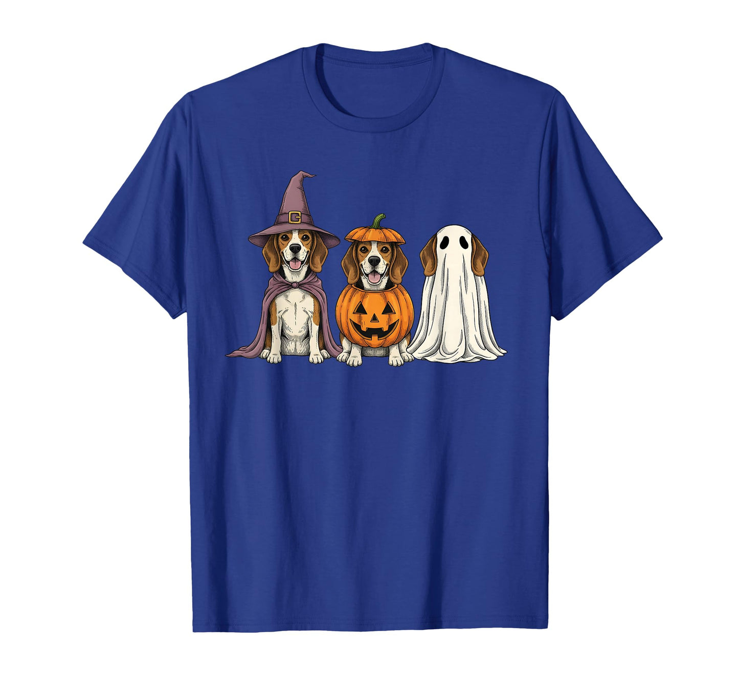 Spooky Ghost Beagle Pumpkin Halloween Dog Lover T-Shirt