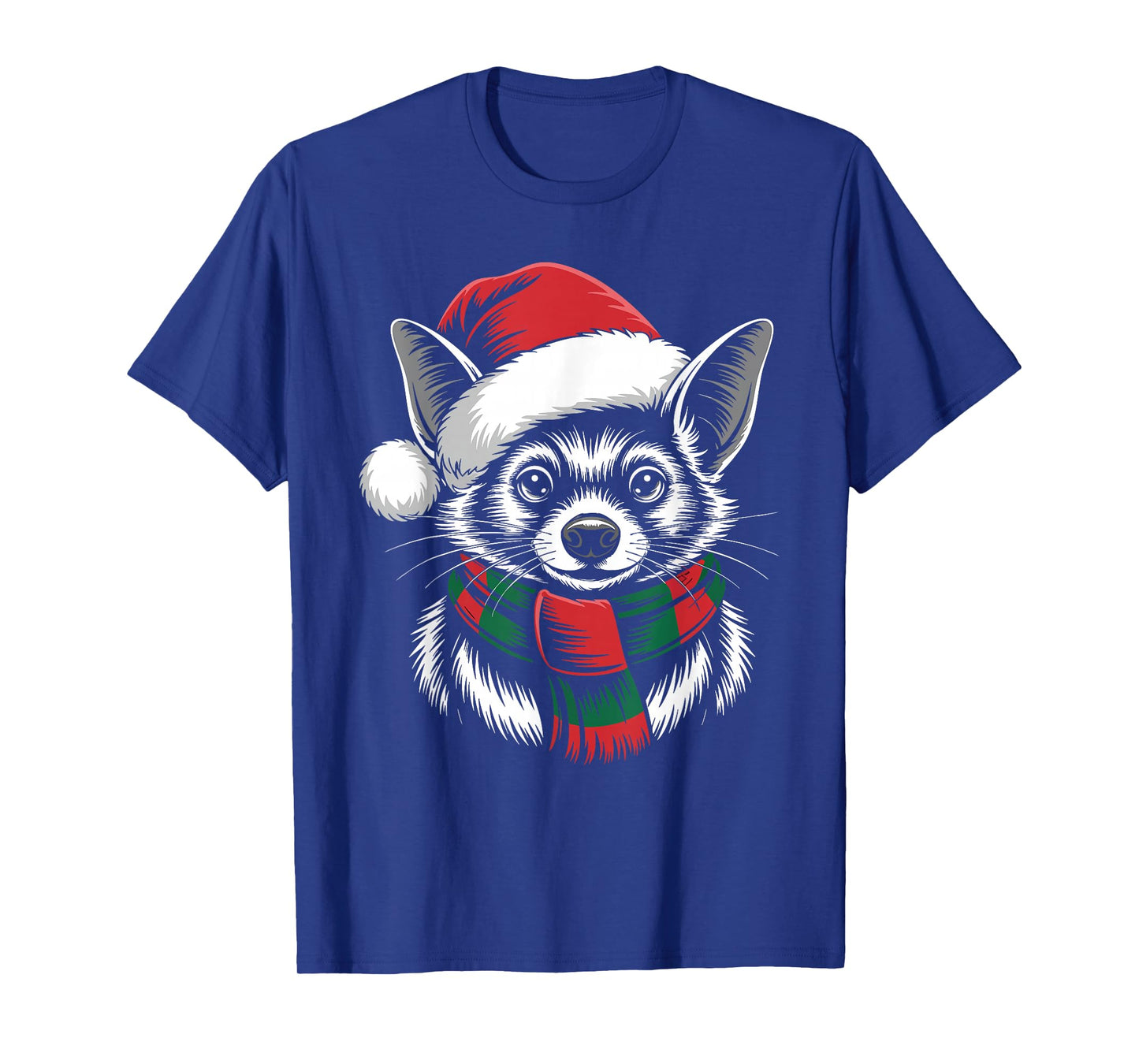 Bat Xmas Santa Hat Scarf Christmas Costume T-Shirt