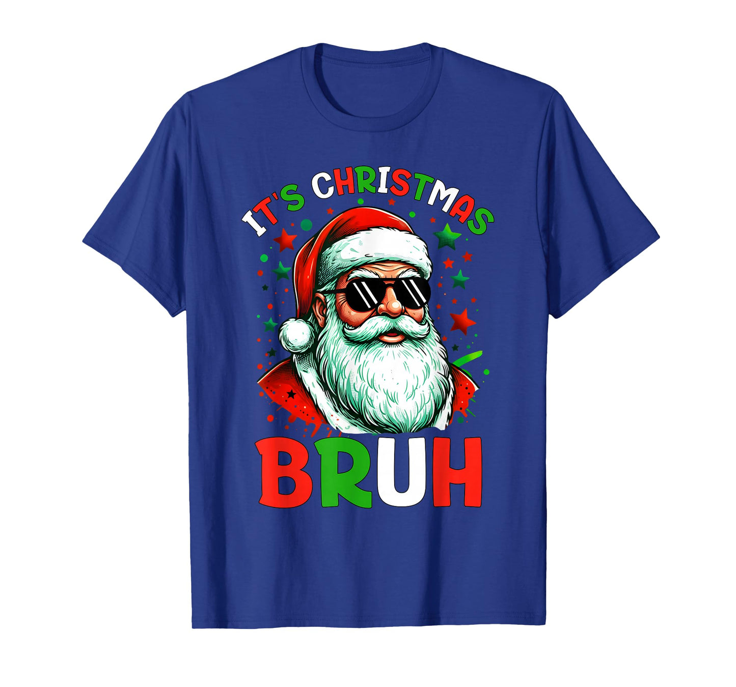 Bruh Christmas Teens Boys Kids Christmas Santa Cluas T-Shirt