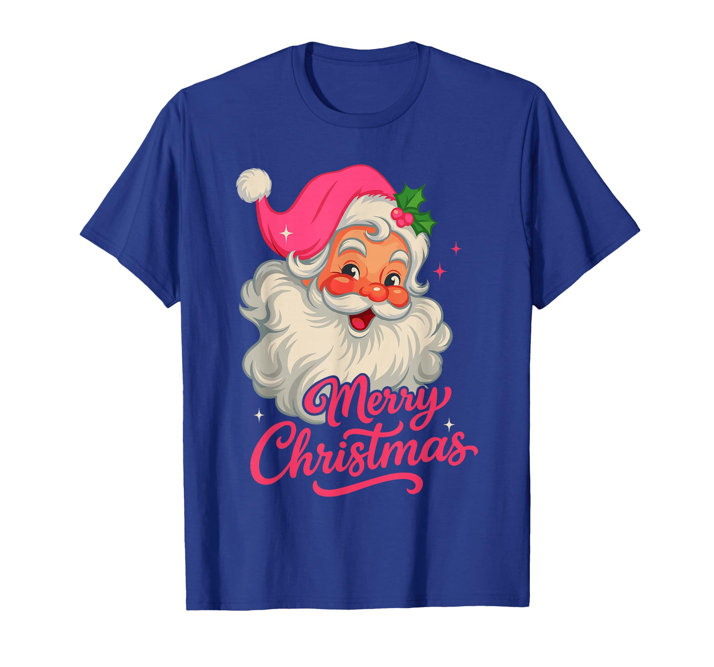 Funny Shirt for Men Christmas, Vintage Pink Santa T-Shirt