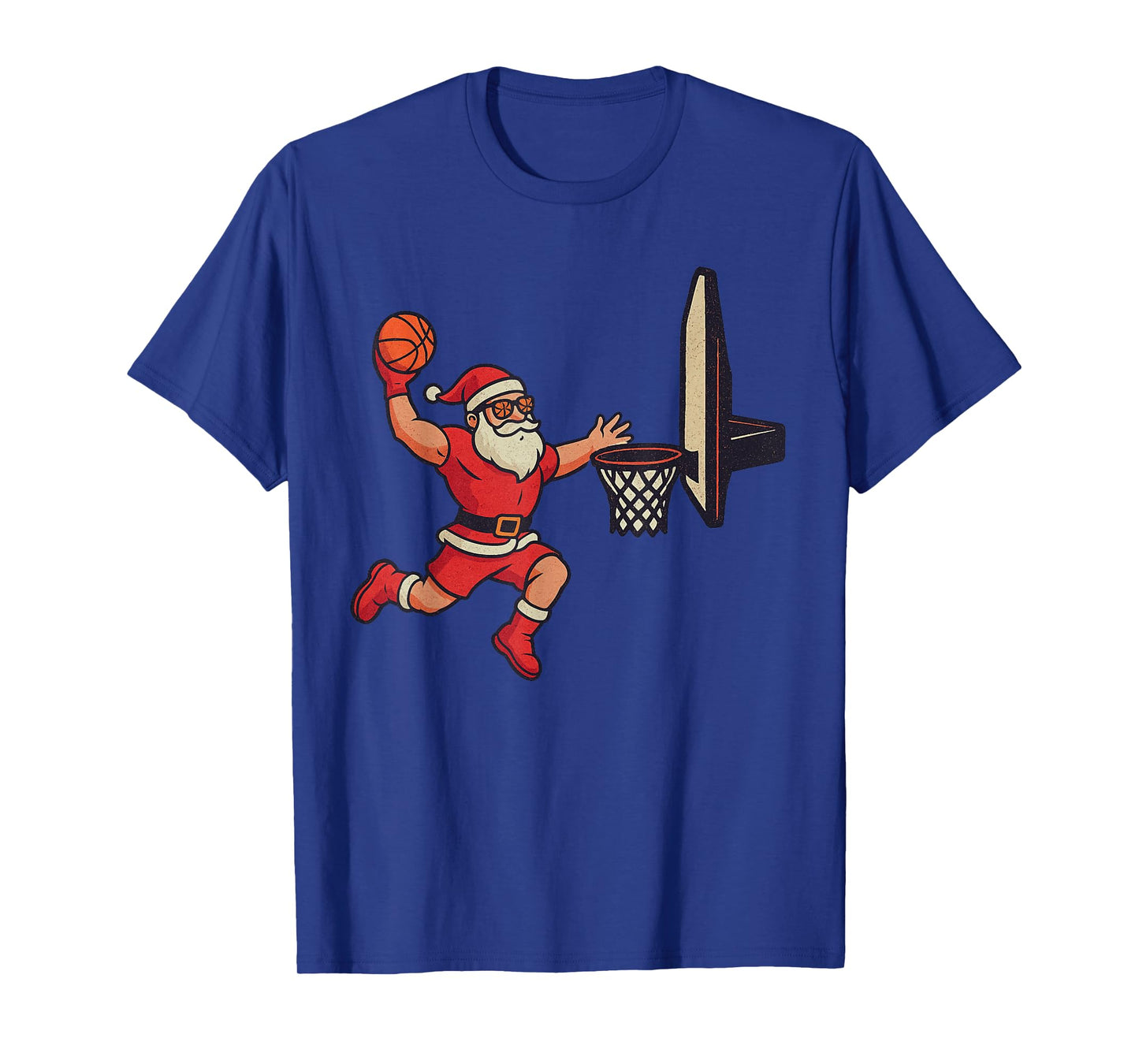 Santa Claus Playing Basketball Xmas Holiday Funny Christmas T-Shirt