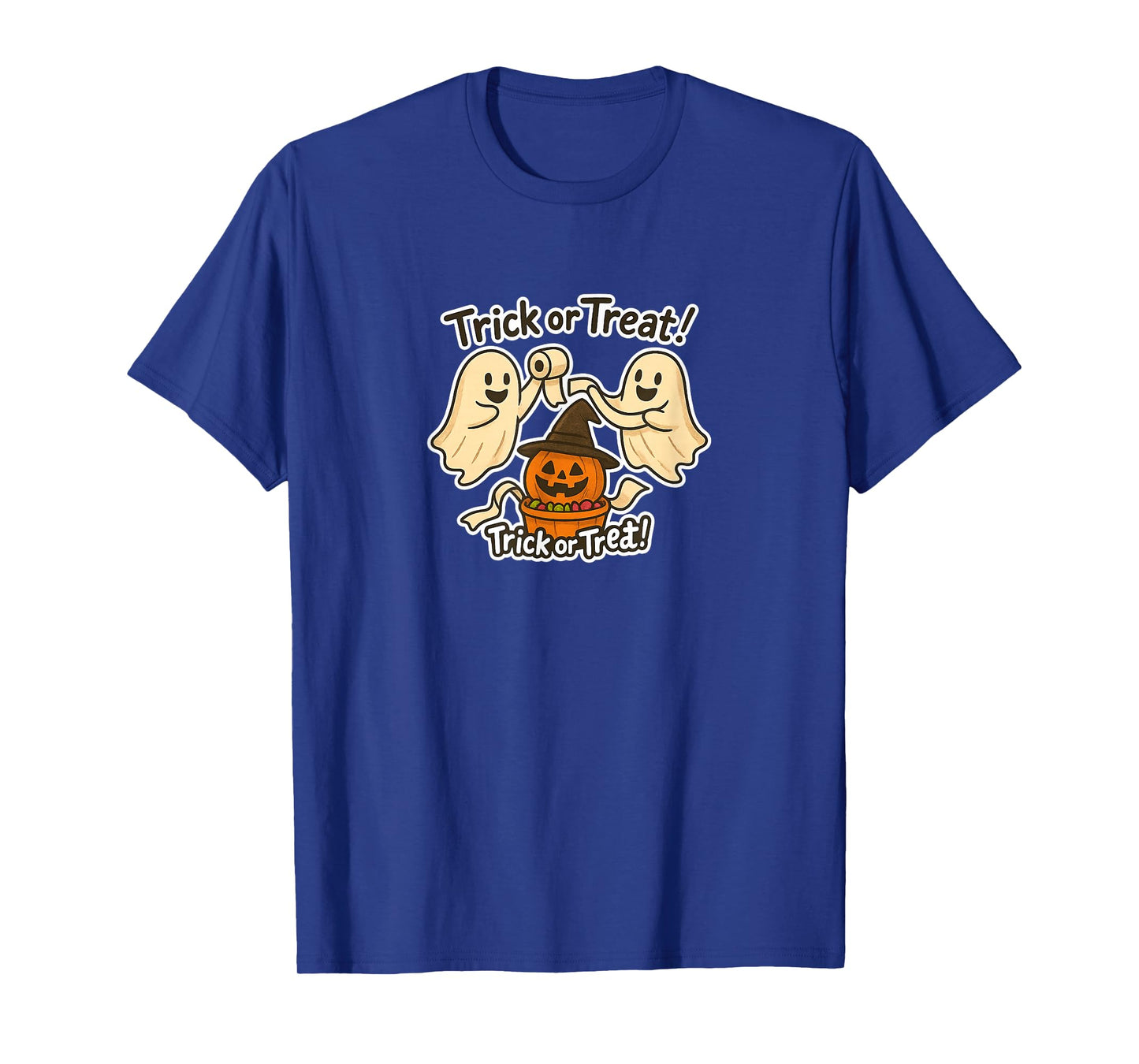 Halloween -Trick or Treat! – Cute Ghosts, Pumpkin & Candy T-Shirt