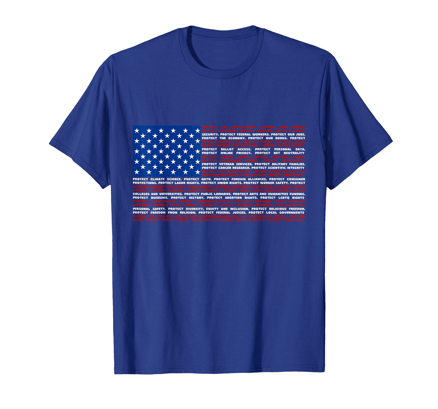 No Kings in America Since 1776 Distressed USA Flag Vintage T-Shirt
