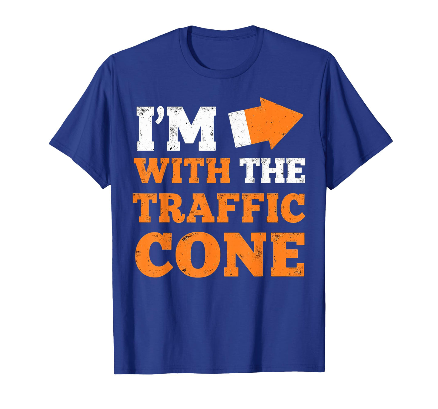 I'm With The Traffic Cone Funny Halloween Couple T-Shirt