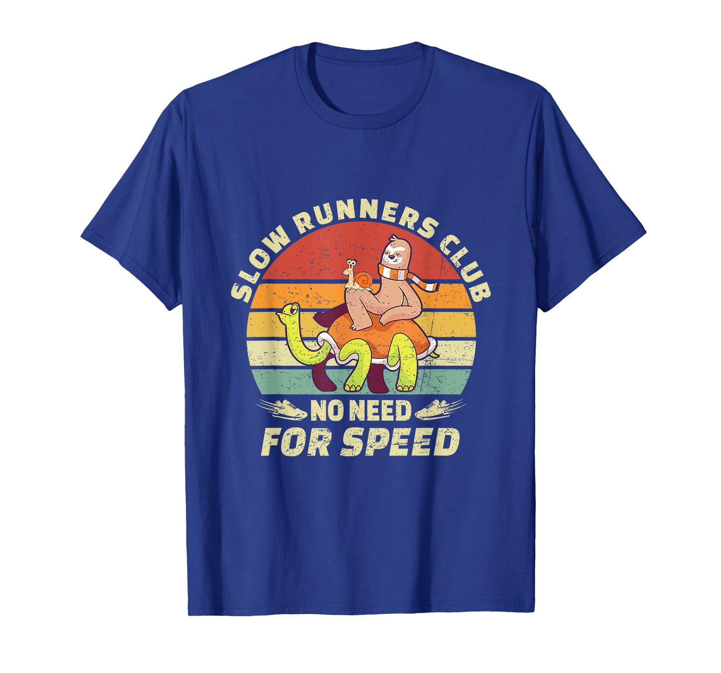 Retro Vintage Slow Runners Club Funny Sloth Running Team T-Shirt
