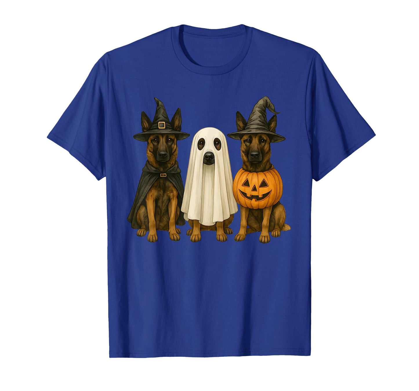 Belgian Malinois Halloween Dog Witch Ghost Pumpkin T-Shirt