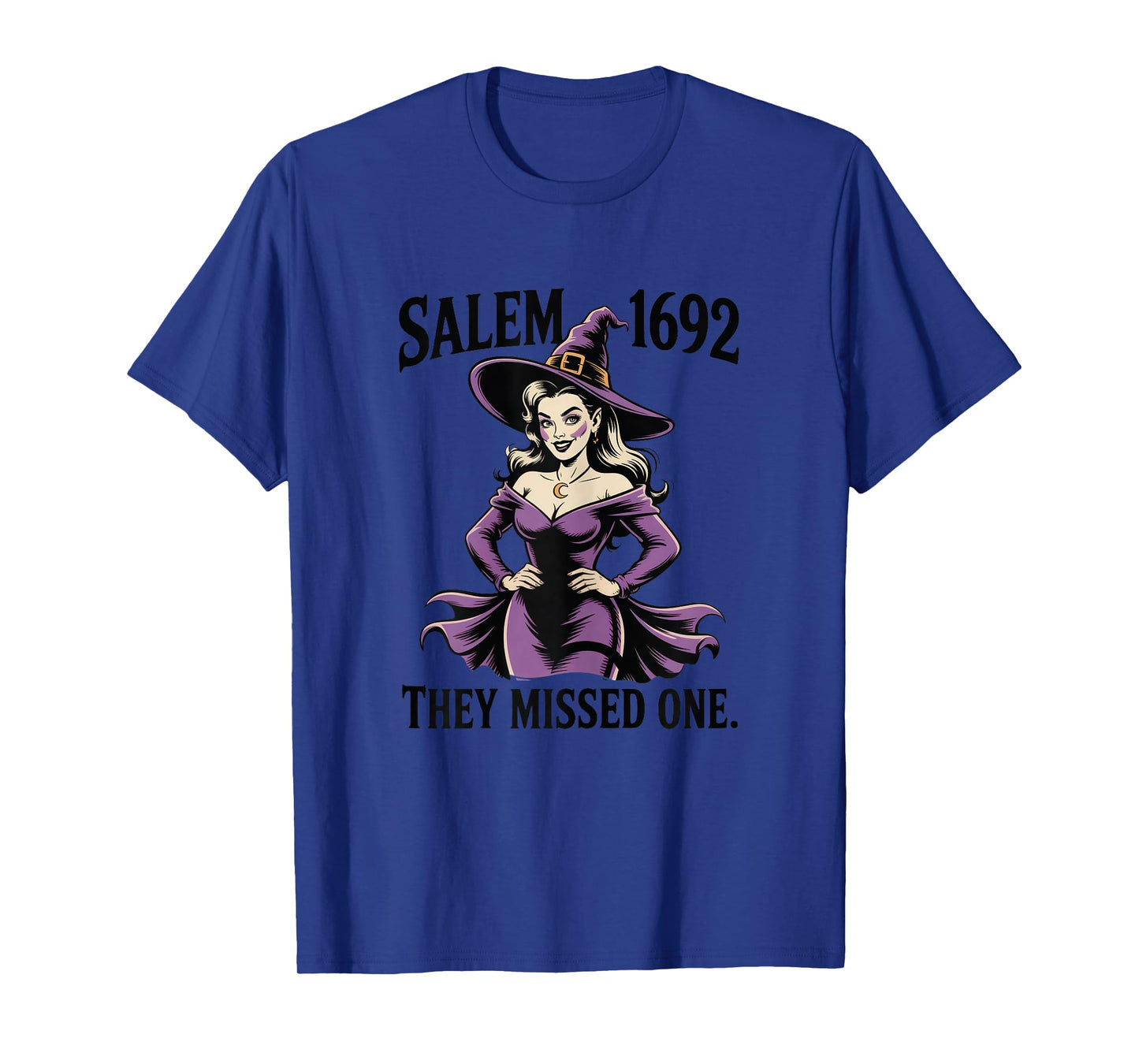 Salem 1692 Witch They Missed One Vintage Spooky Aesthetic T-Shirt