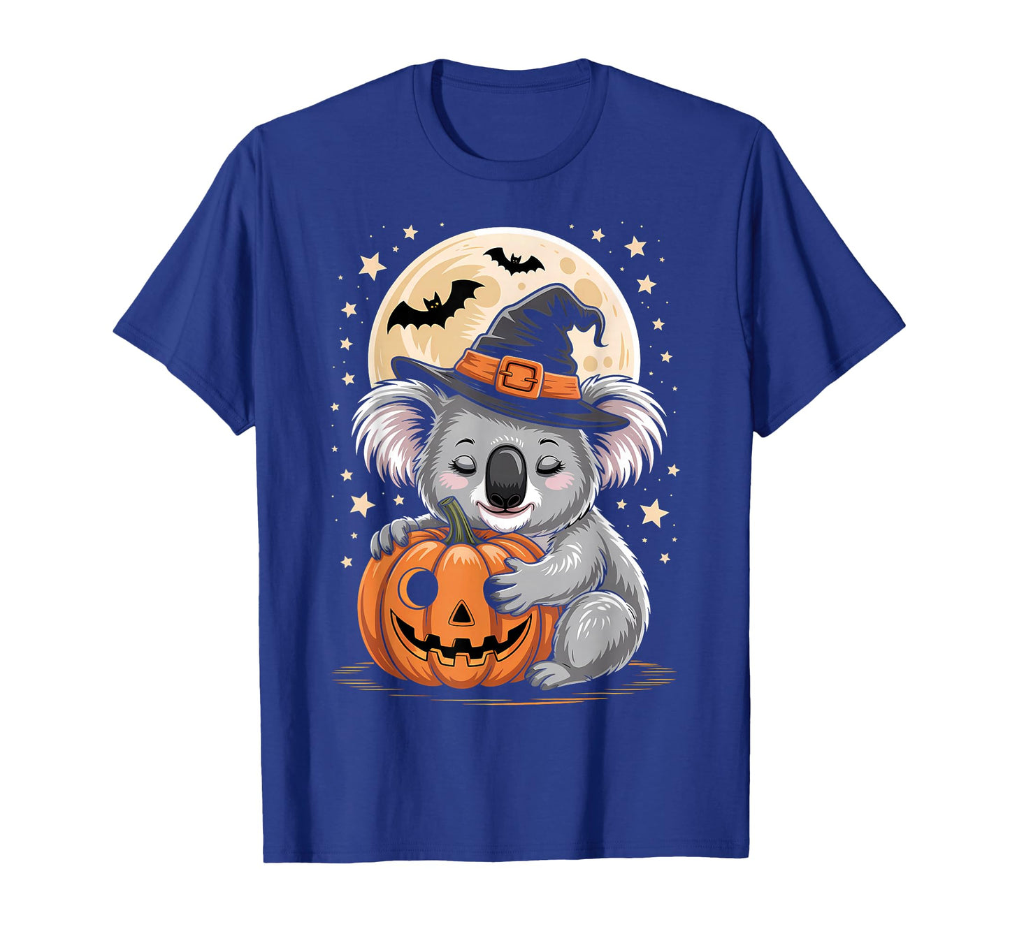 Halloween Koala Witch Hat Pumpkin Spooky T-Shirt