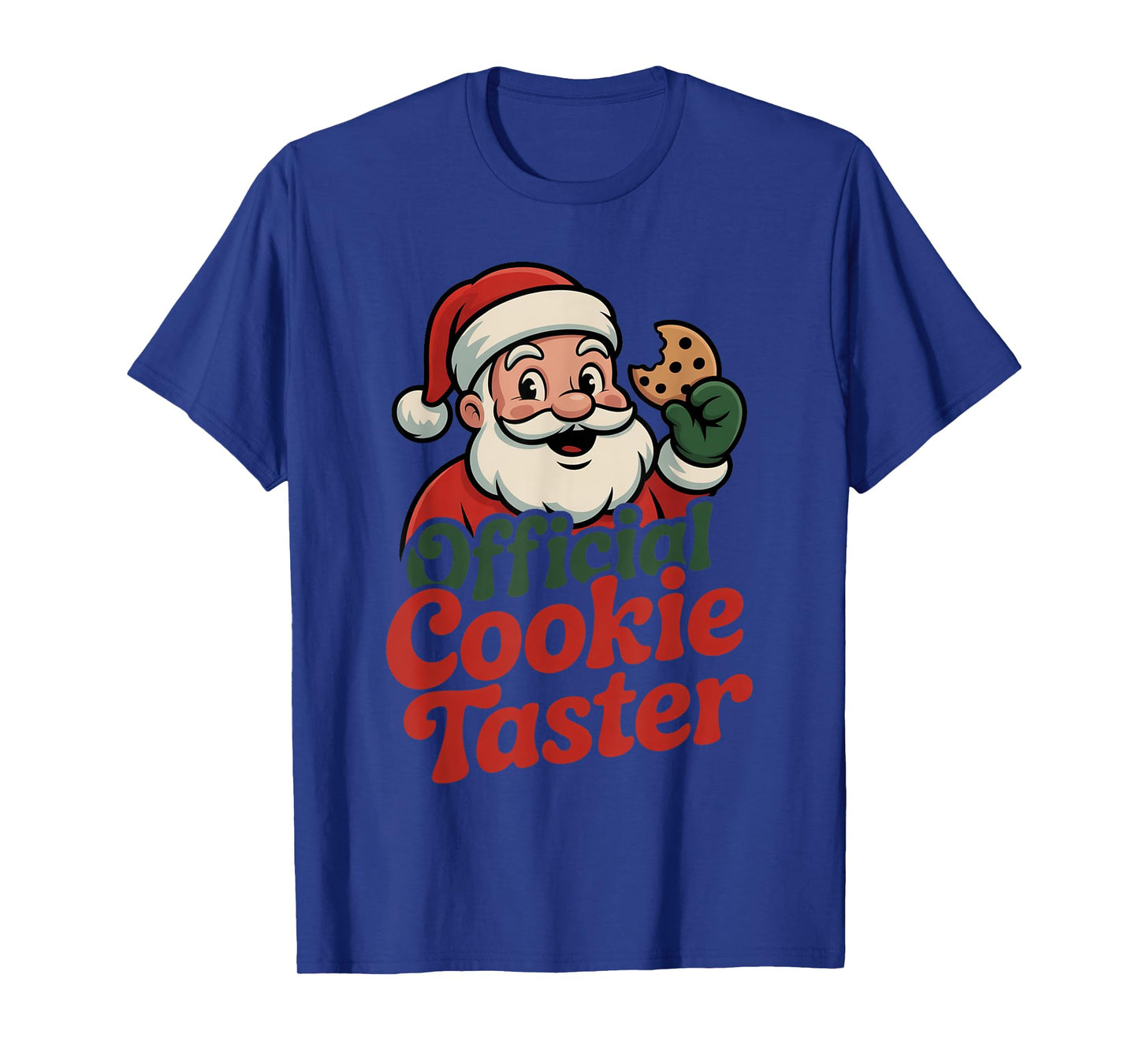 Official Cookie Taster Funny Vintage Santa Christmas T-Shirt