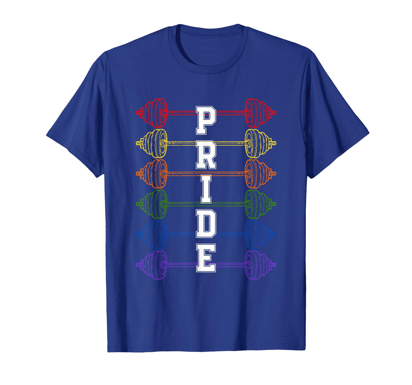 LGBTQ Pride Flag Weightlifting Workout T-Shirt