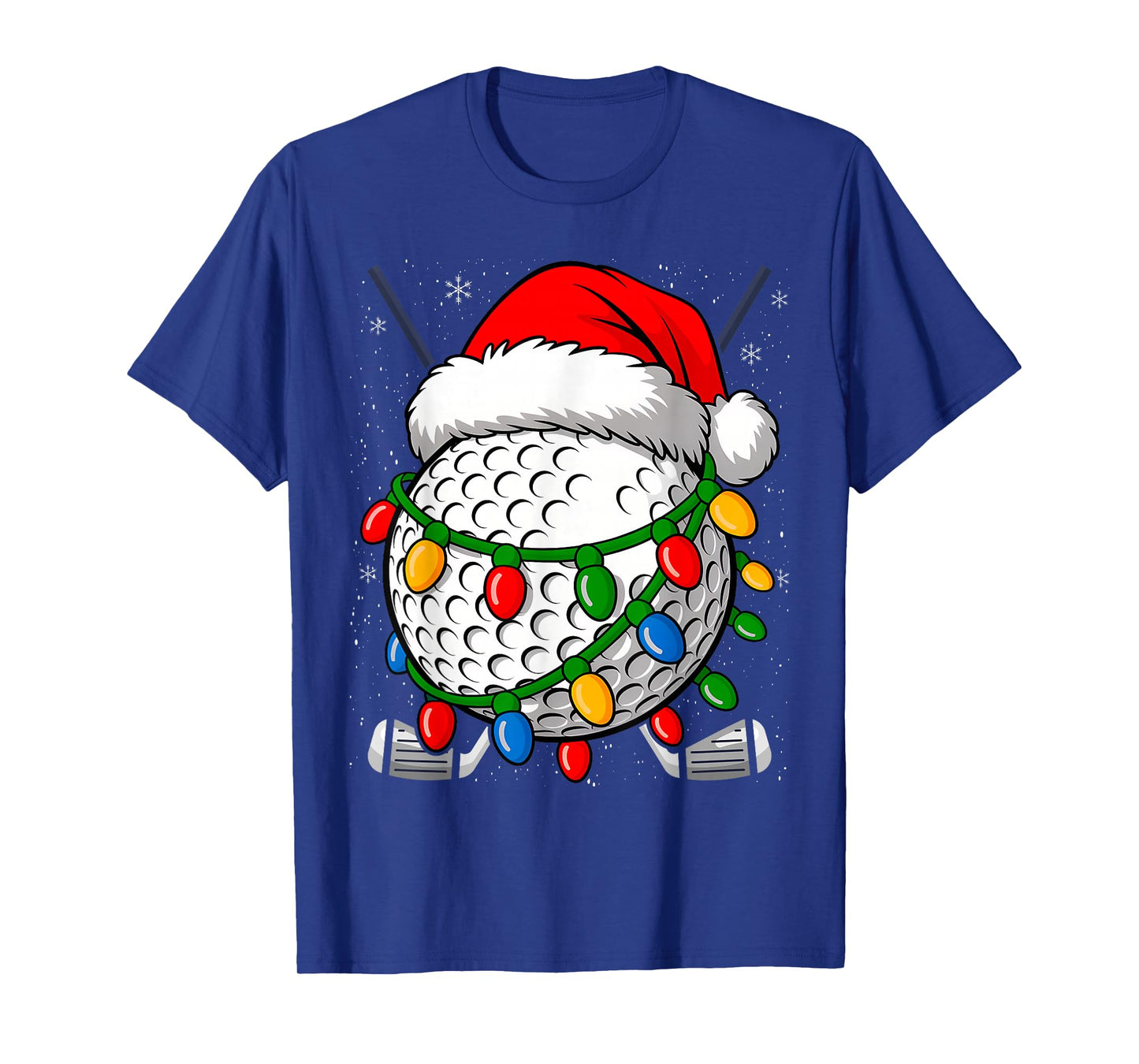 Golf Ball Christmas Santa Hat Funny Xmas Golfer Pajama T-Shirt