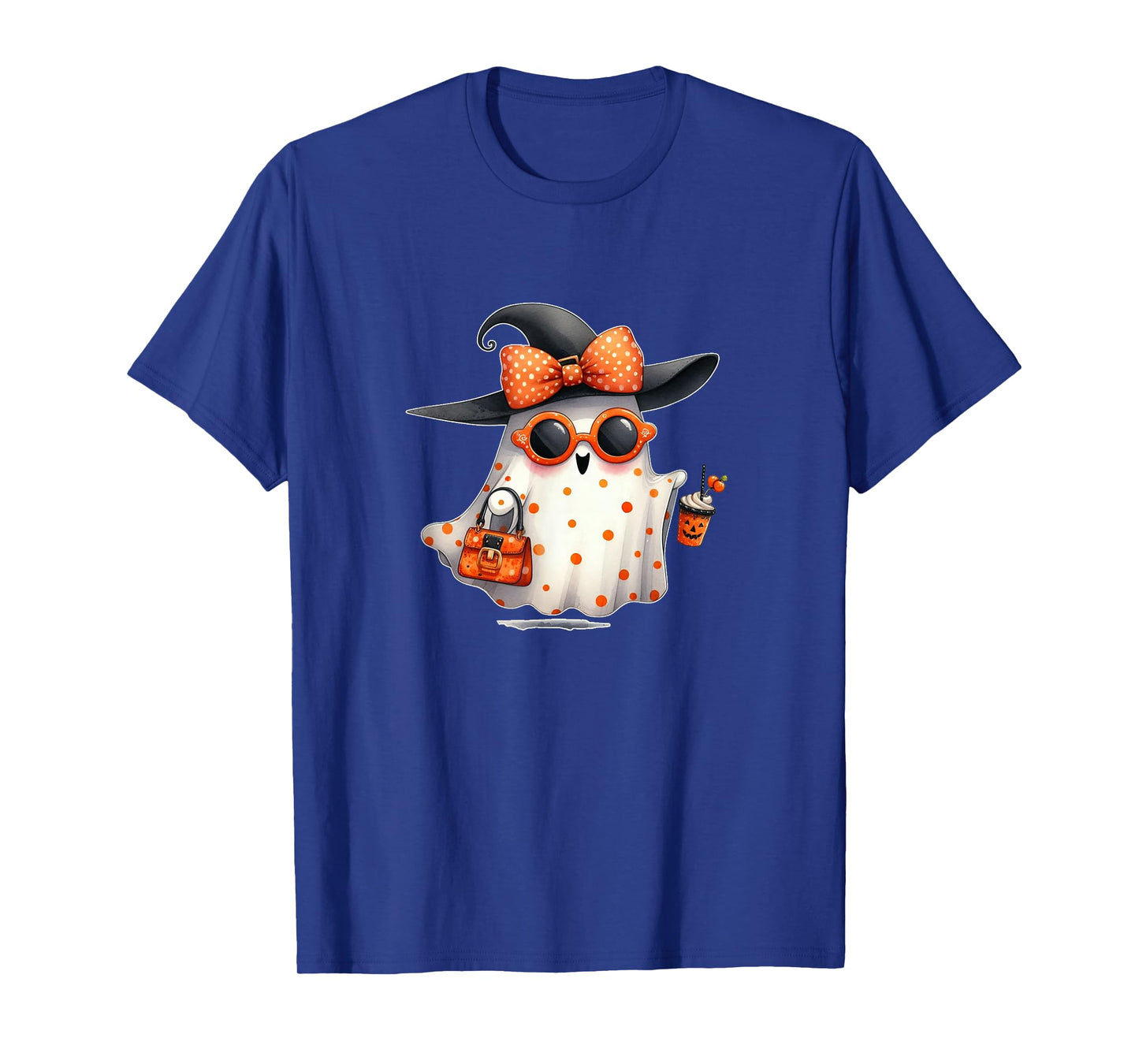 Groovy Bow Ghost | Spooky Cute Witch & Latte T-Shirt