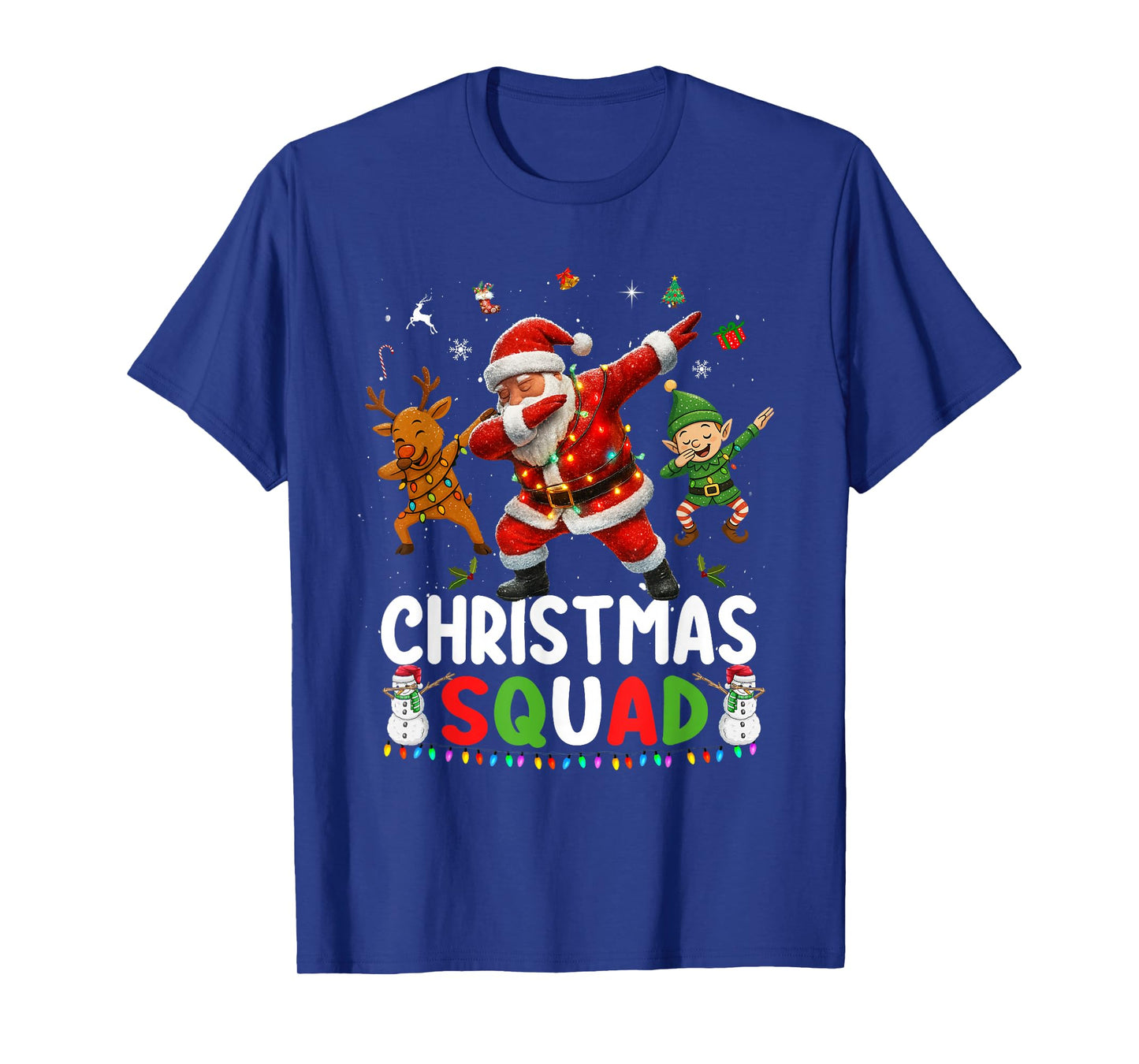 Christmas Squad Santa Dabbing Elf Family Matching Pajamas T-Shirt