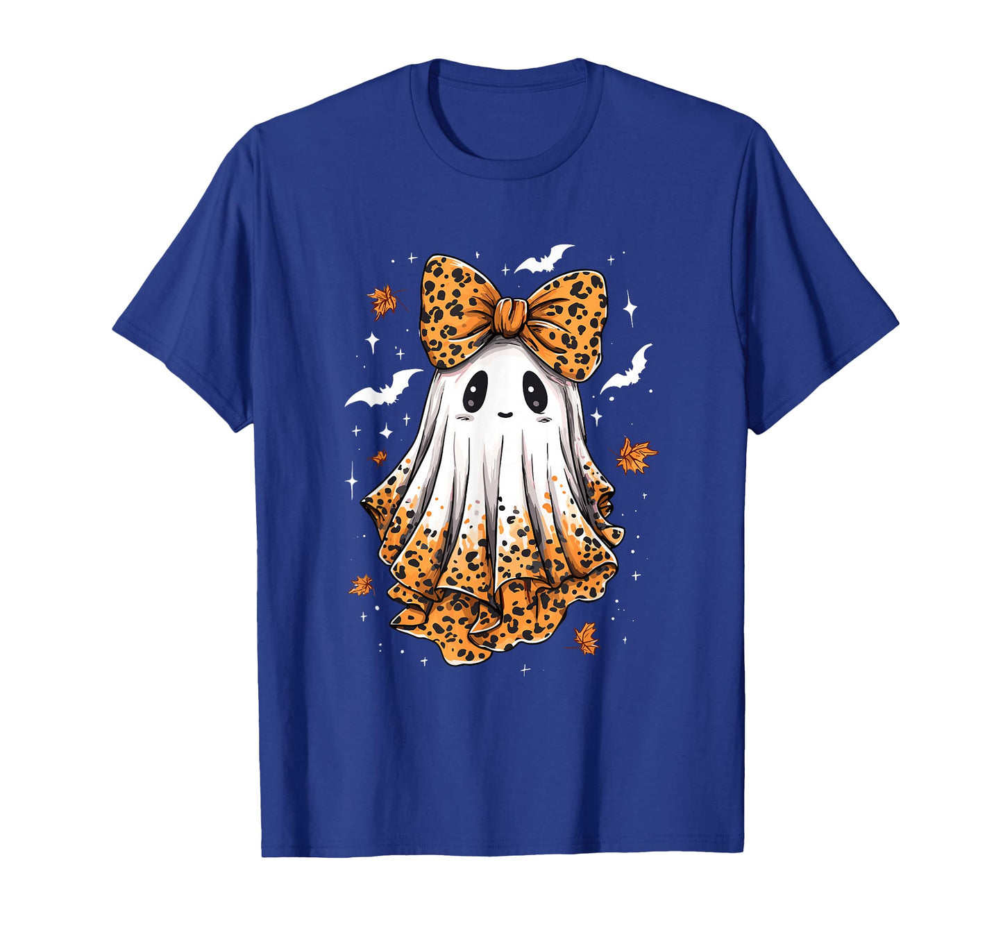 Coquette Leopard Ghost Halloween Boujee Ghost Autumn Fall T-Shirt