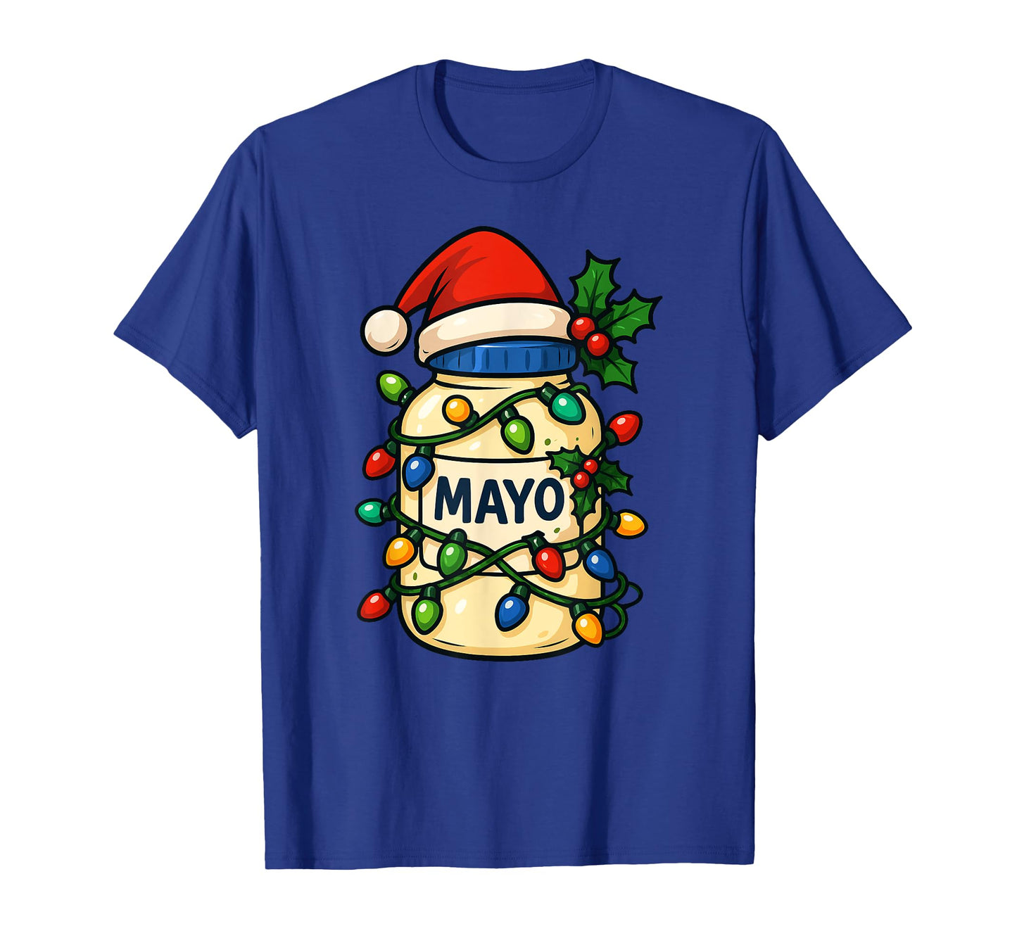 Mayo Mayonnaise Merry Christmas Santa Hat Xmas Boys Girls T-Shirt