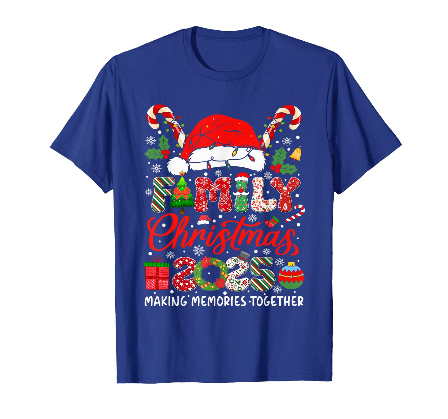 Family Christmas 2025 Matching Outfit Xmas Squad Santa T-Shirt