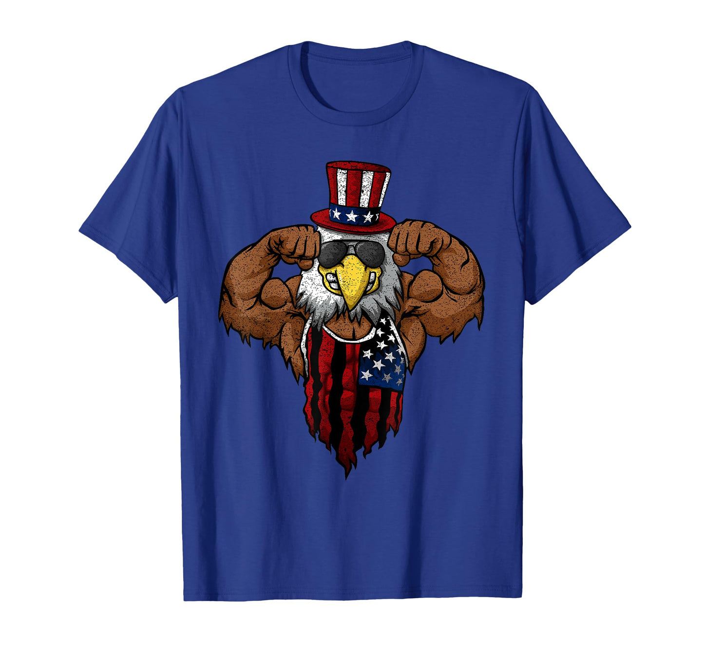 American Flag Muscular Squat Dabbing Flexing Uncle Sam Women Kids Men T-Shirt