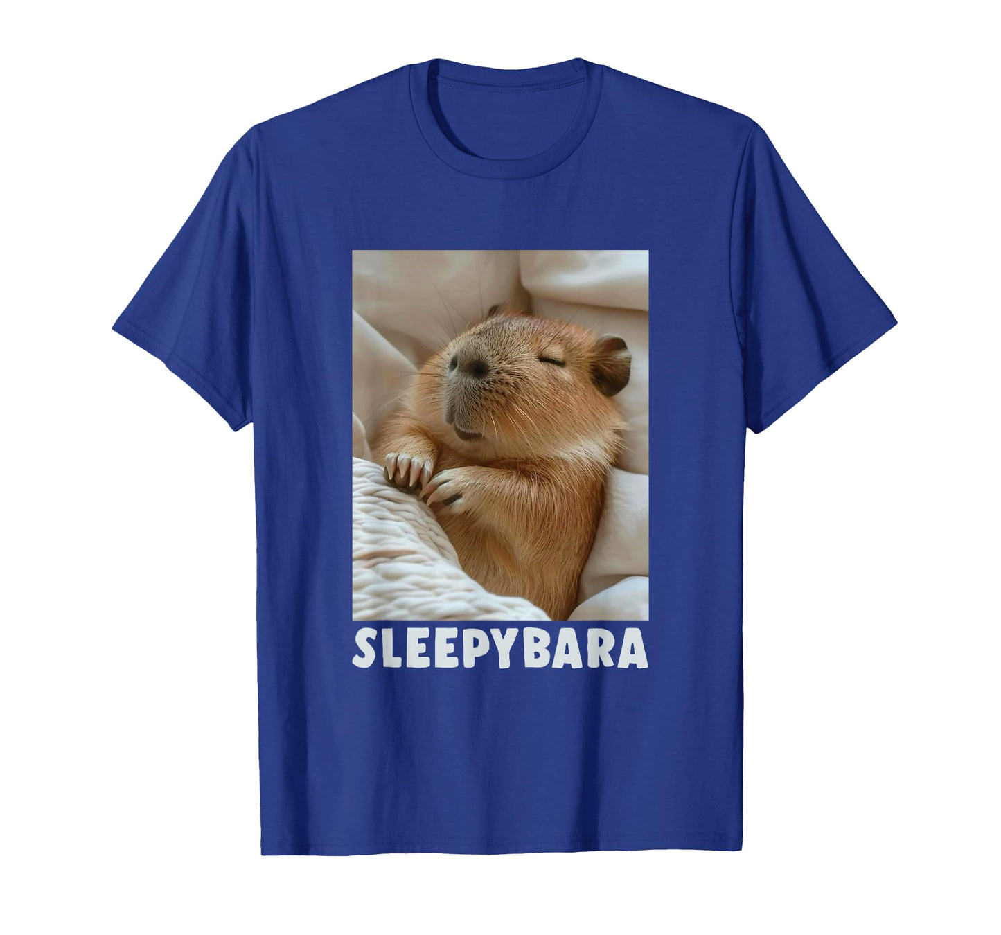 Cute Sleepy Capybara Sleep Pajamas Funny Word Sleebybara T-Shirt