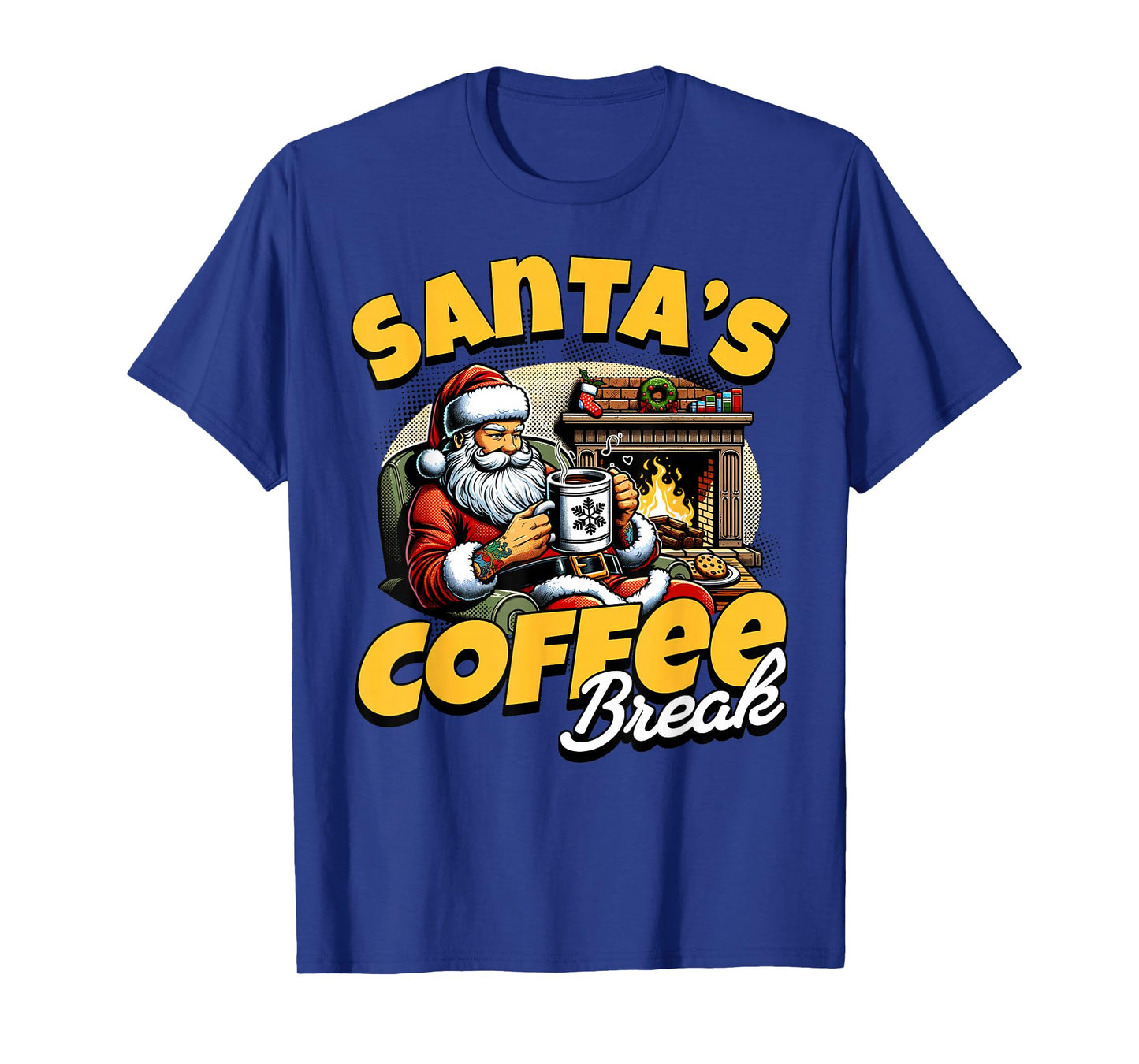 Santa’s Coffee Break Funny Holiday Caffeine Lovers T-Shirt