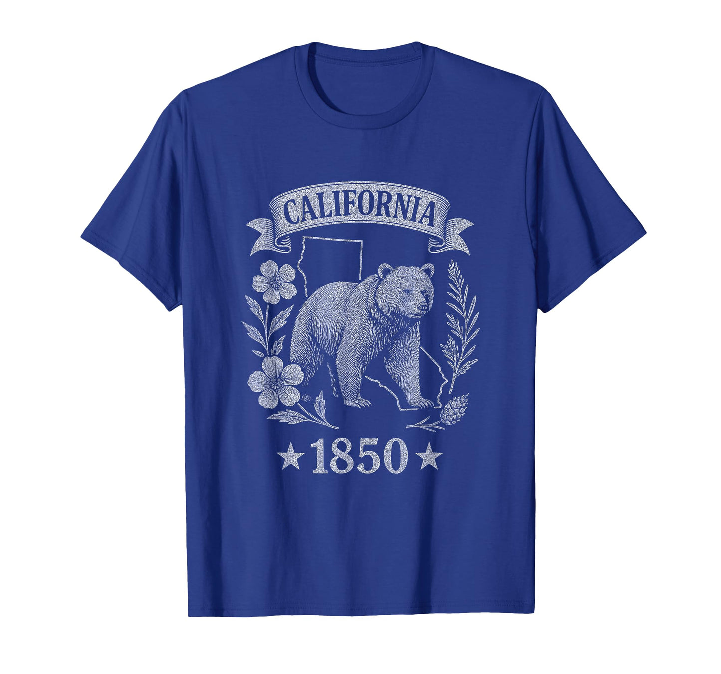California 1850 Vintage Bear Retro Nature State Pride T-Shirt