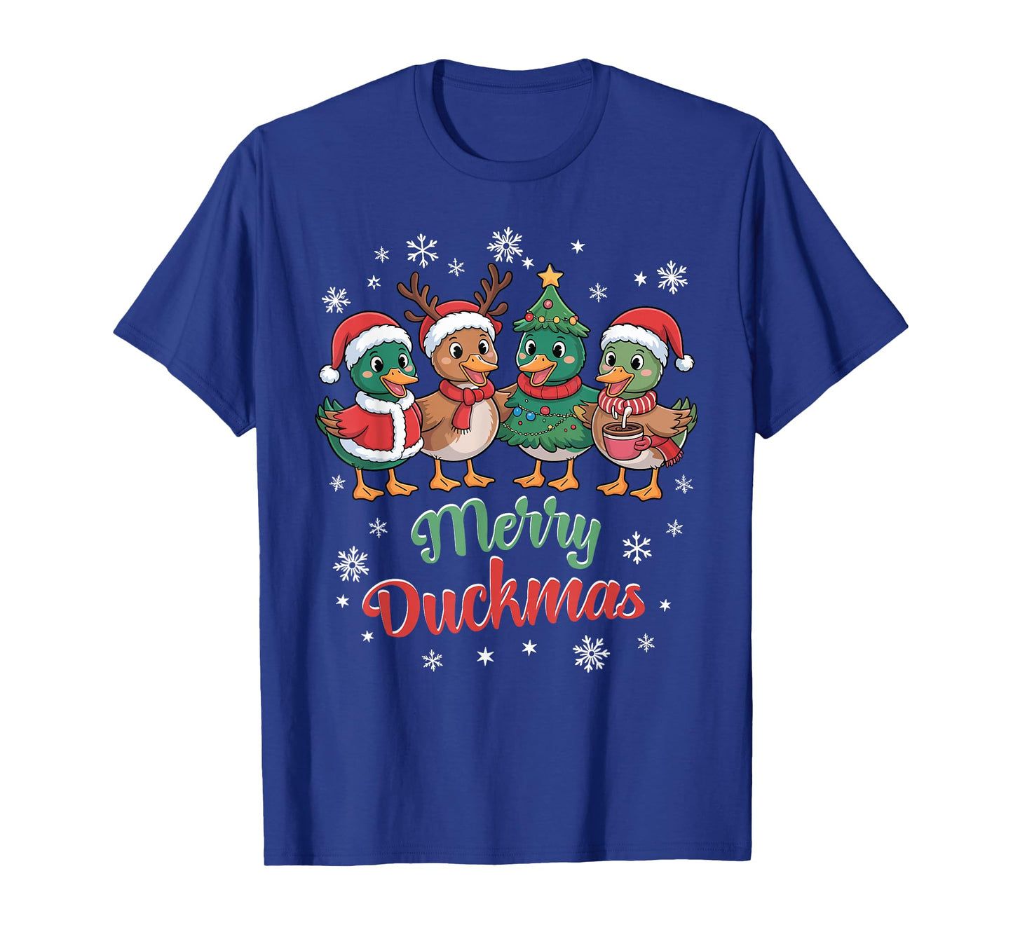 Merry Duckmas – Funny Christmas Ducks Holiday Design T-Shirt