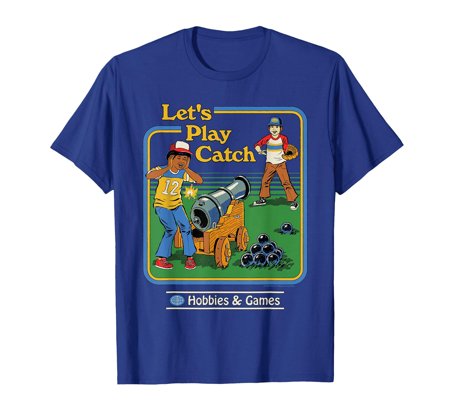 Let's Play Catch Cannon Retro Vintage Funny Adult Humor T-Shirt
