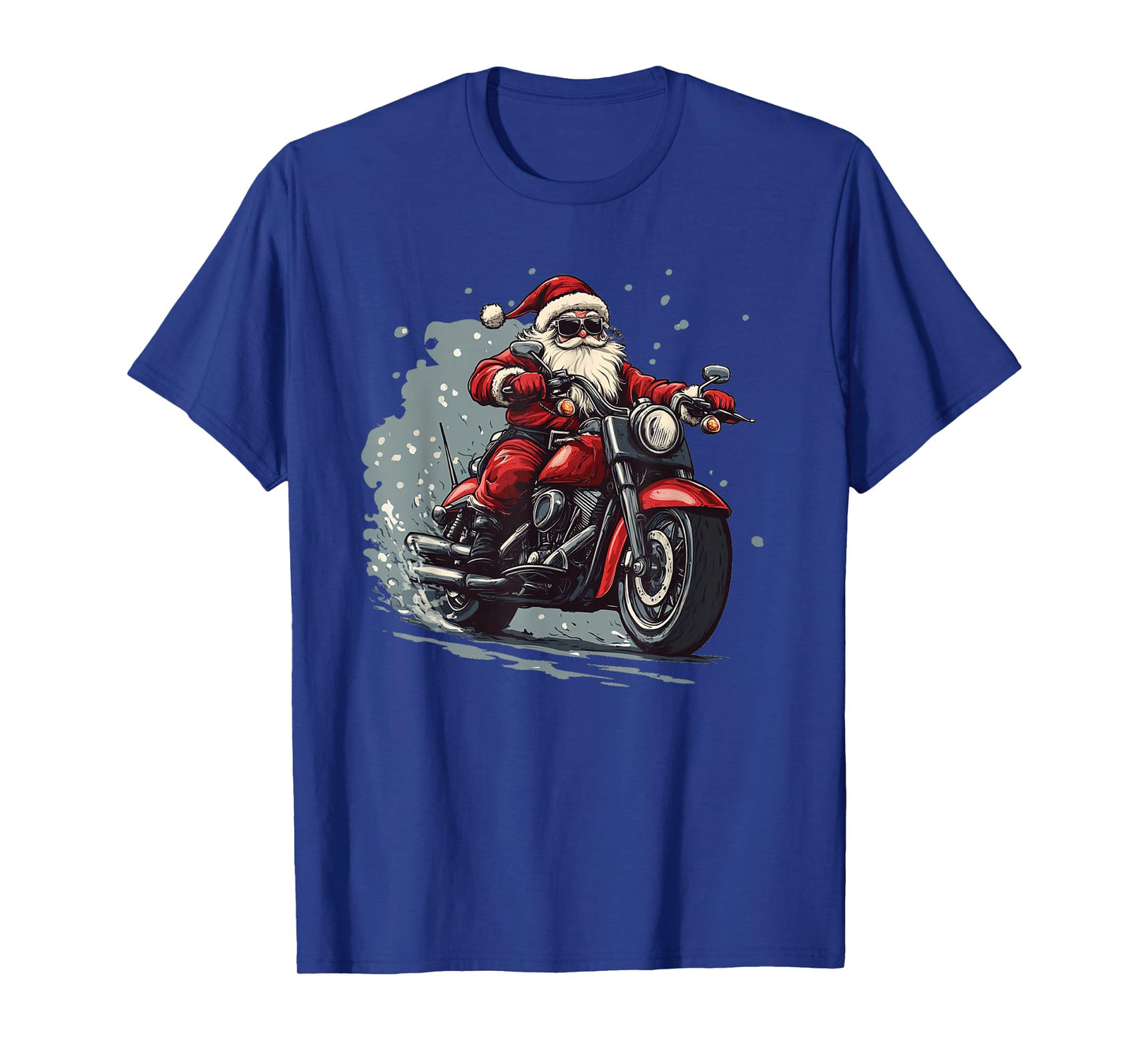 Funny Rocker Santa Claus on a Holiday Ride T-Shirt