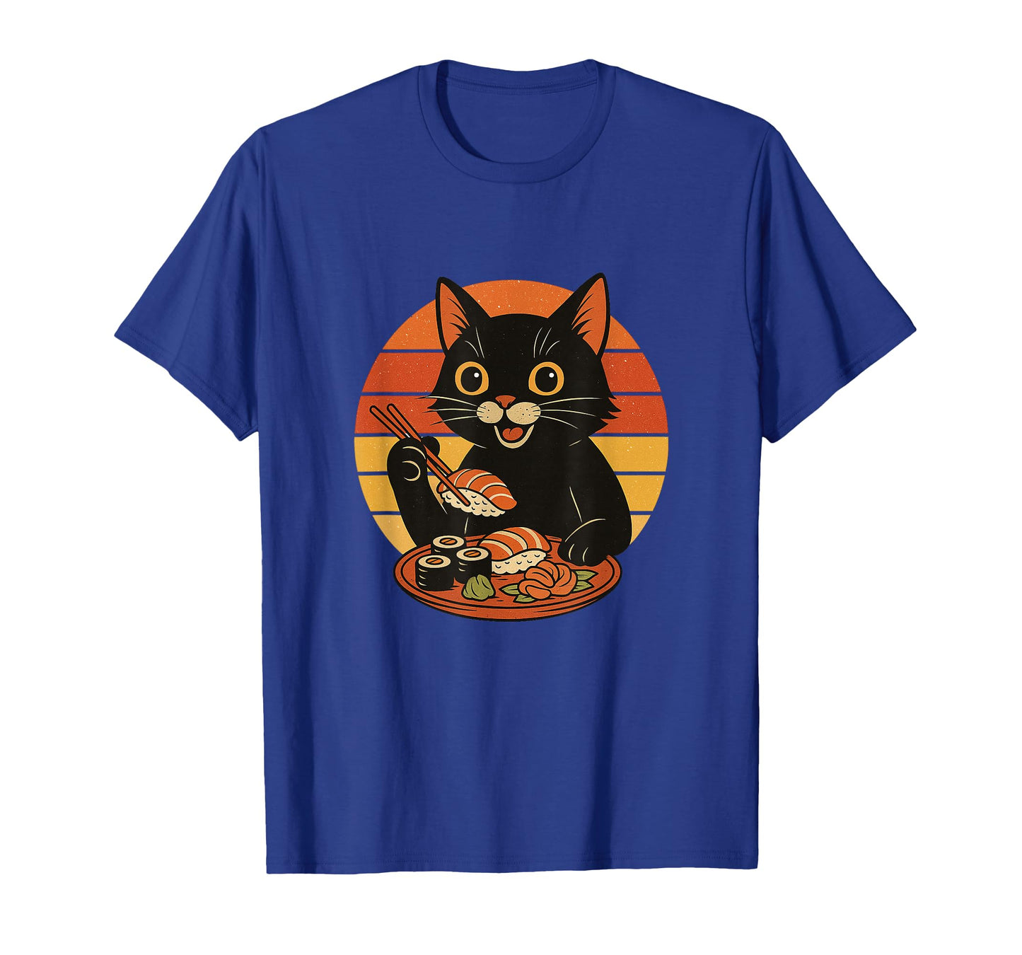 Retro Sushi Cat Japanese Food T-Shirt