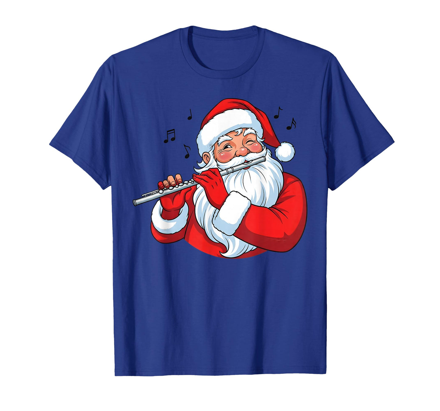Christmas Flute Player Cute Santa Xmas Boys Girls Men Kids T-Shirt