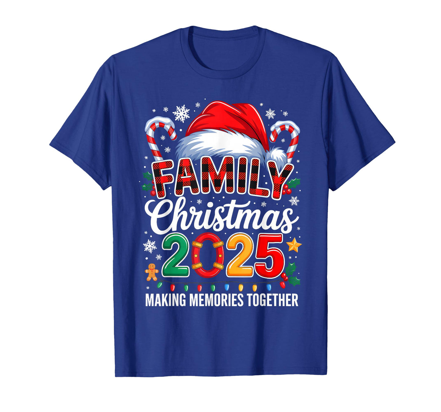 Family Christmas 2025 Matching Squad Santa Elf Funny Xmas T-Shirt