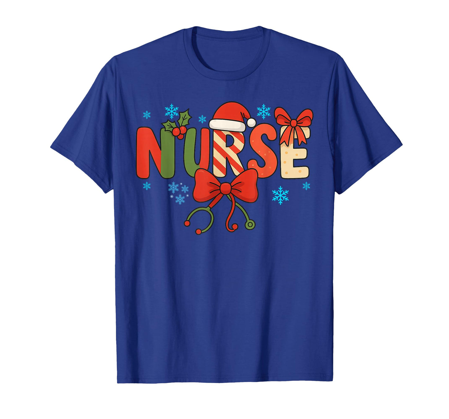 Retro Christmas Nurse Life Stethoscope 2025 Funny Nurse T-Shirt