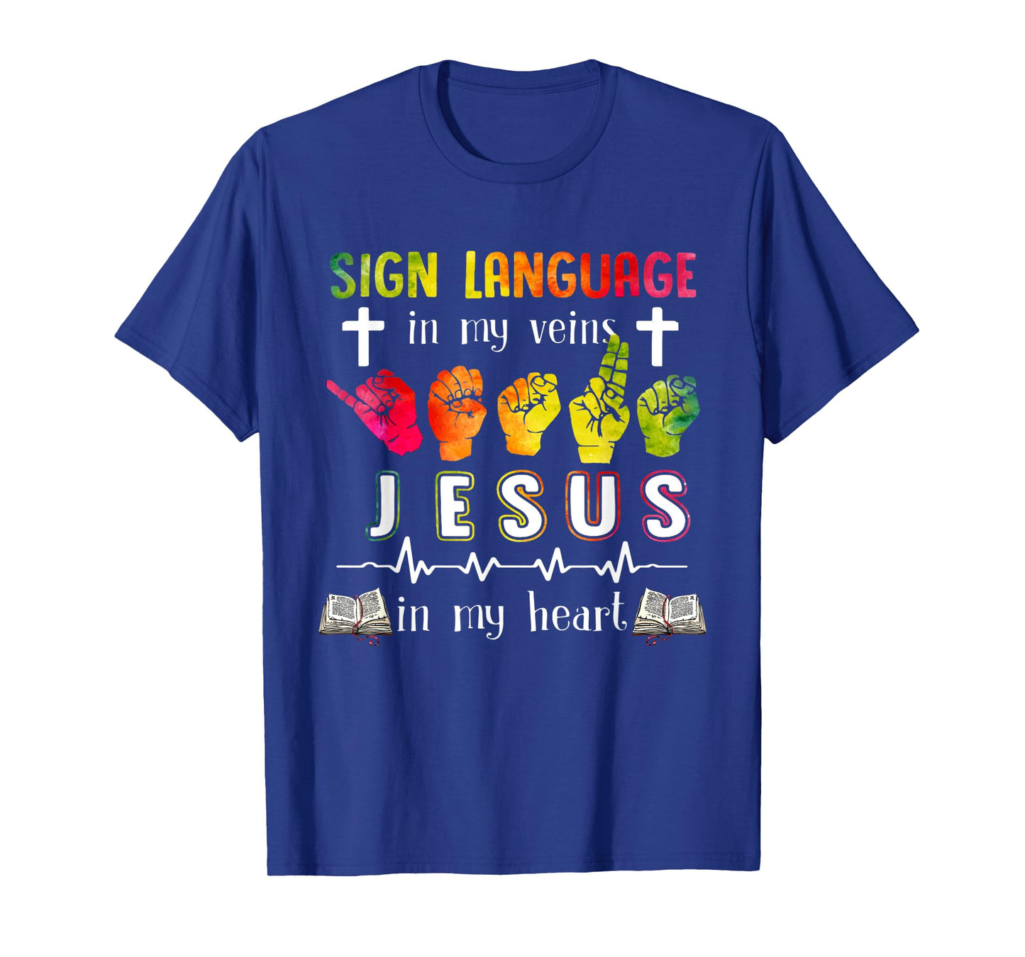 Sign Language ASL Jesus Heart Gift Apparel T-Shirt
