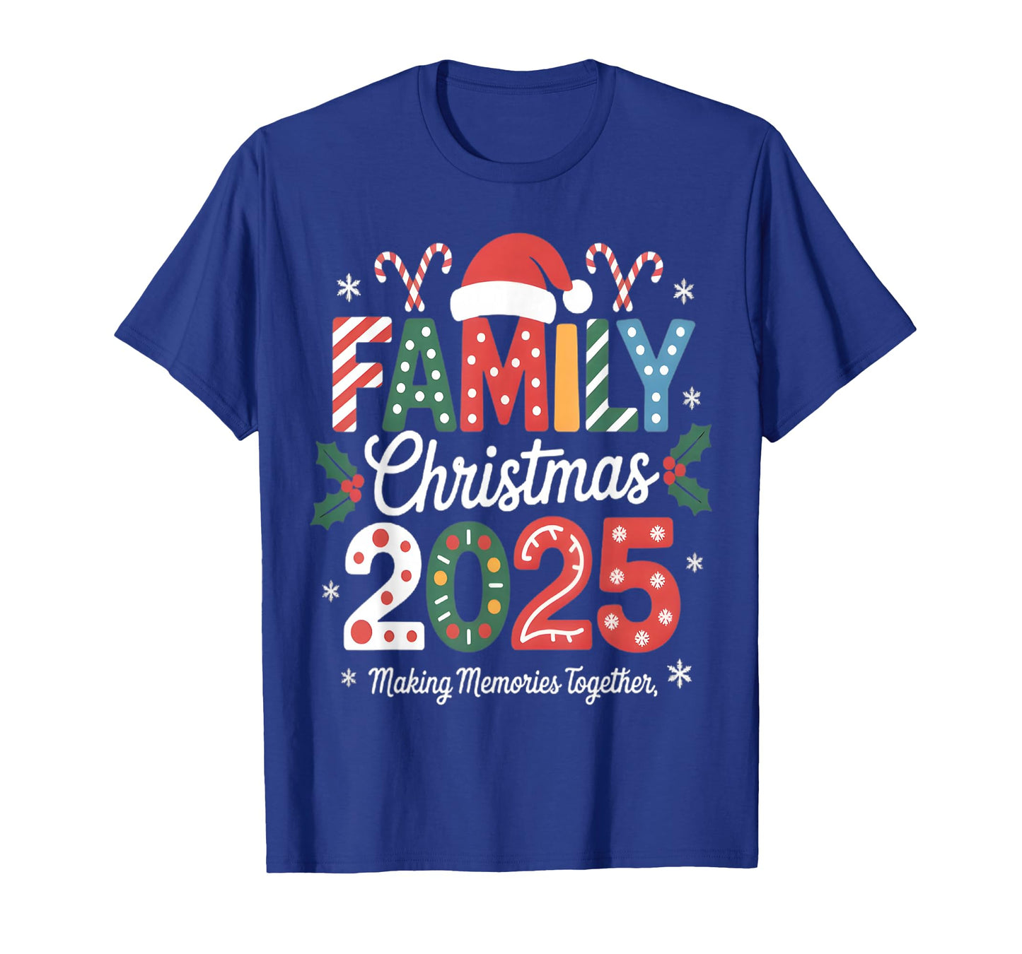 Family Christmas 2025 Matching Squad Santa Elf Funny Xmas T-Shirt