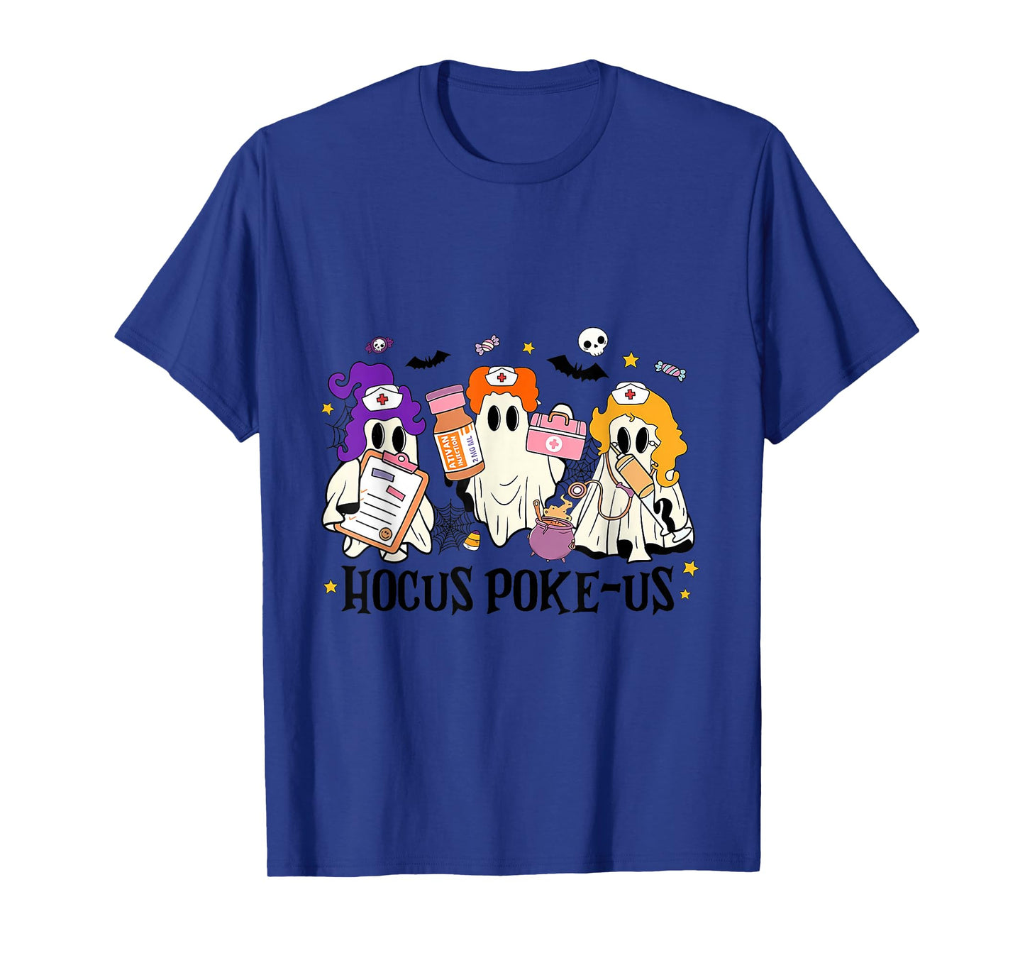 Spooky Nurse Halloween Funny Medical Lab Tech Costume T-Shirt